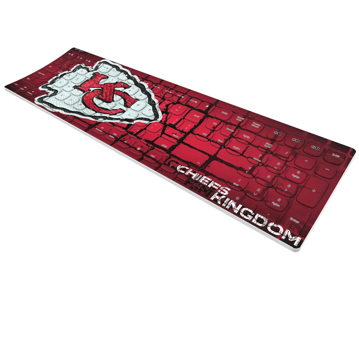 Kansas City Chiefs Brick KKB605 Curved Wireless Keyboard - Isometric View