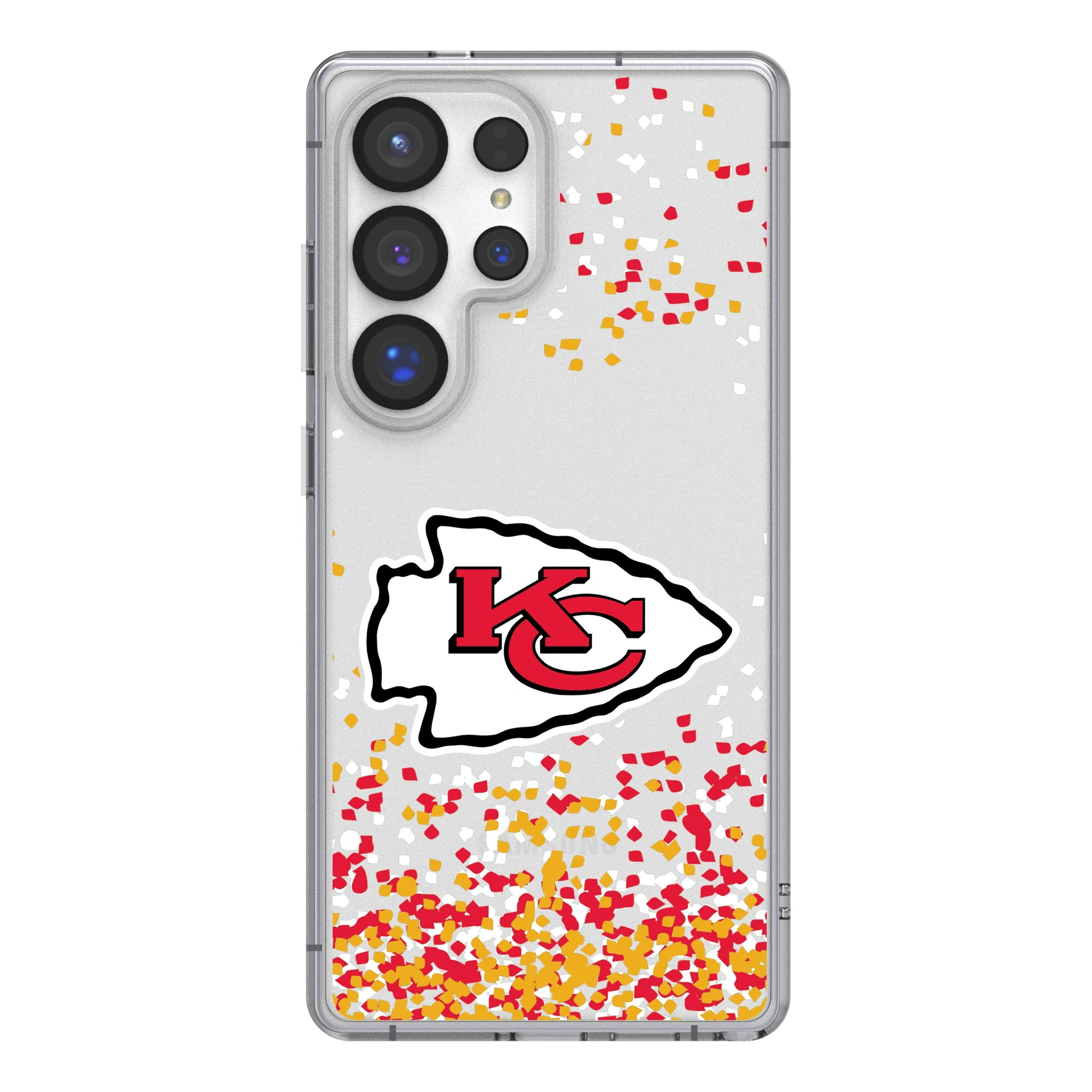 Kansas City Chiefs Confetti Galaxy Clear Phone Case for Samsung Galaxy