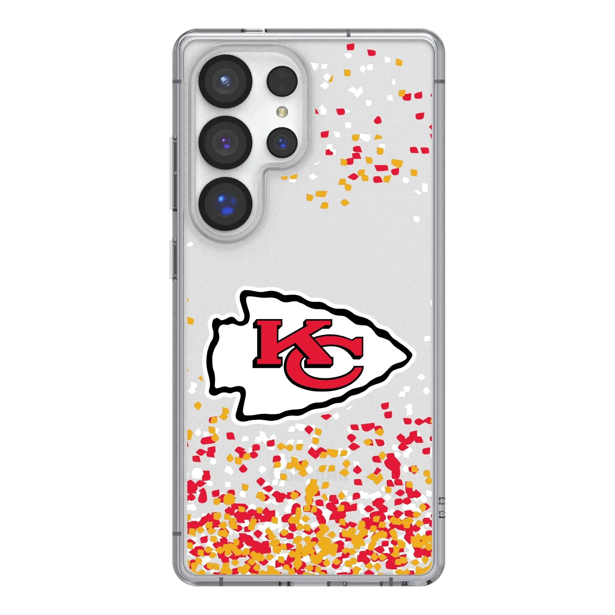 Kansas City Chiefs Confetti Galaxy Clear Phone Case for Samsung Galaxy#Device_Galaxy S25 Ultra