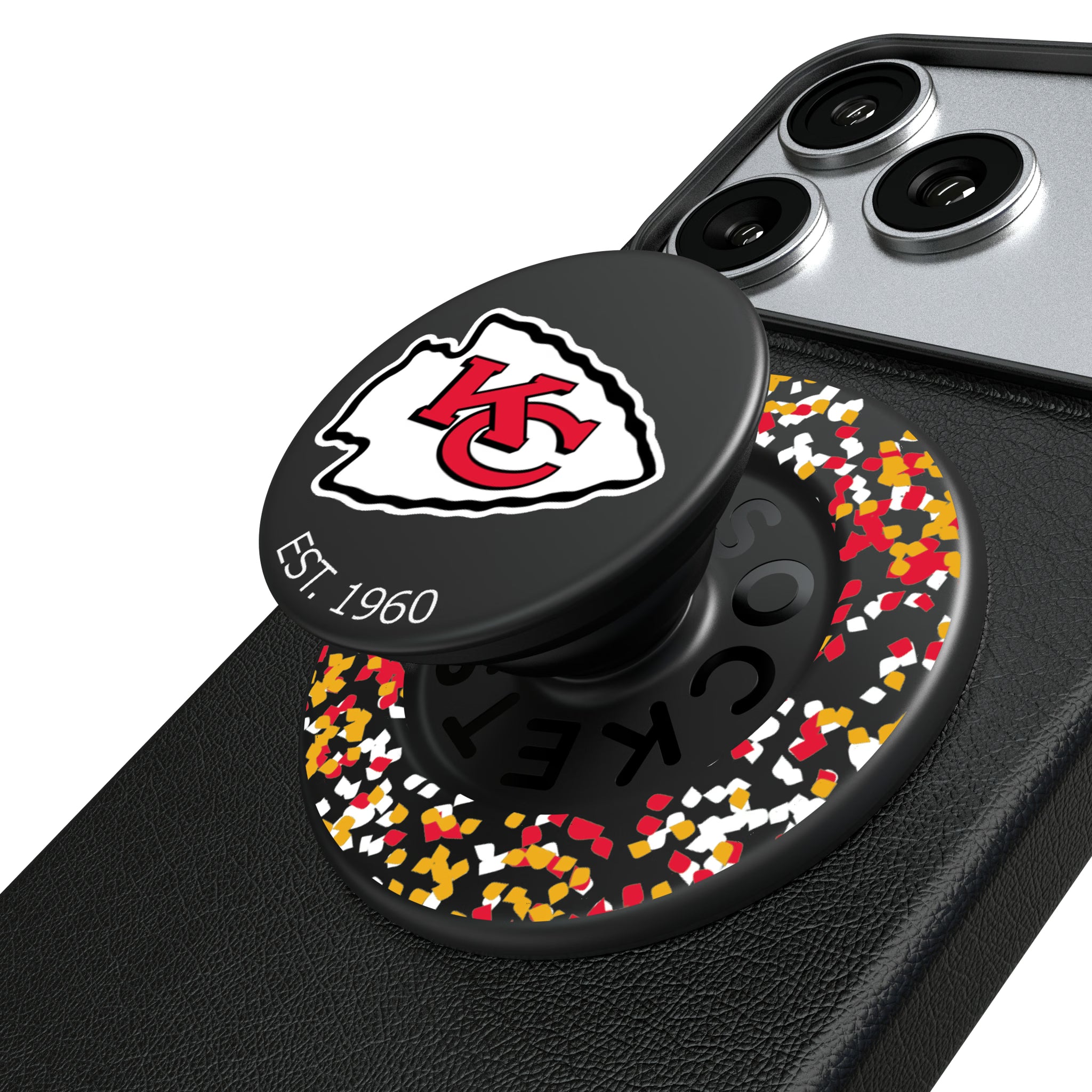 Kansas City Chiefs Confetti Popsockets Round Magnetic