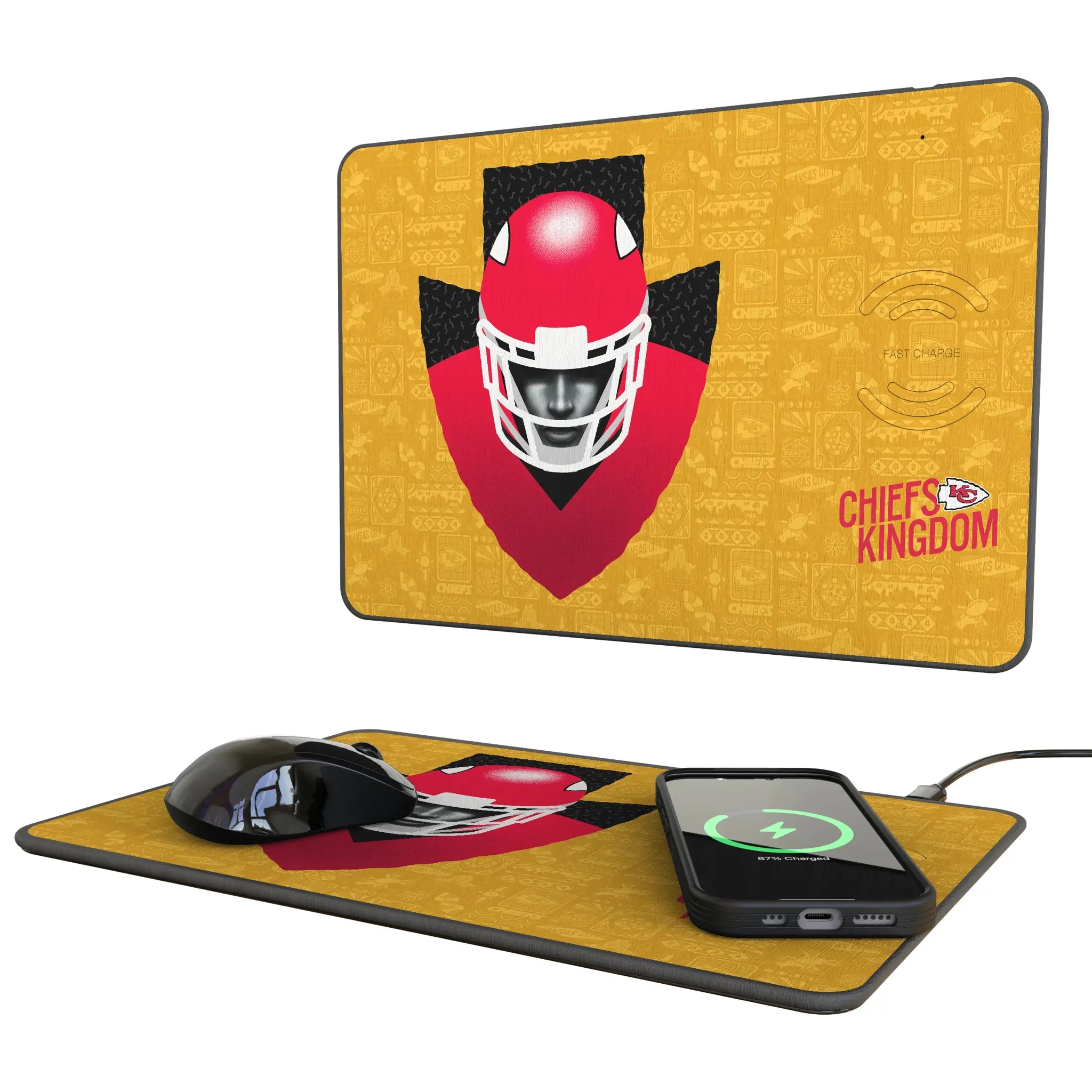 Kansas City Chiefs Deco 15-Watt Wireless Charger and Mouse Pad