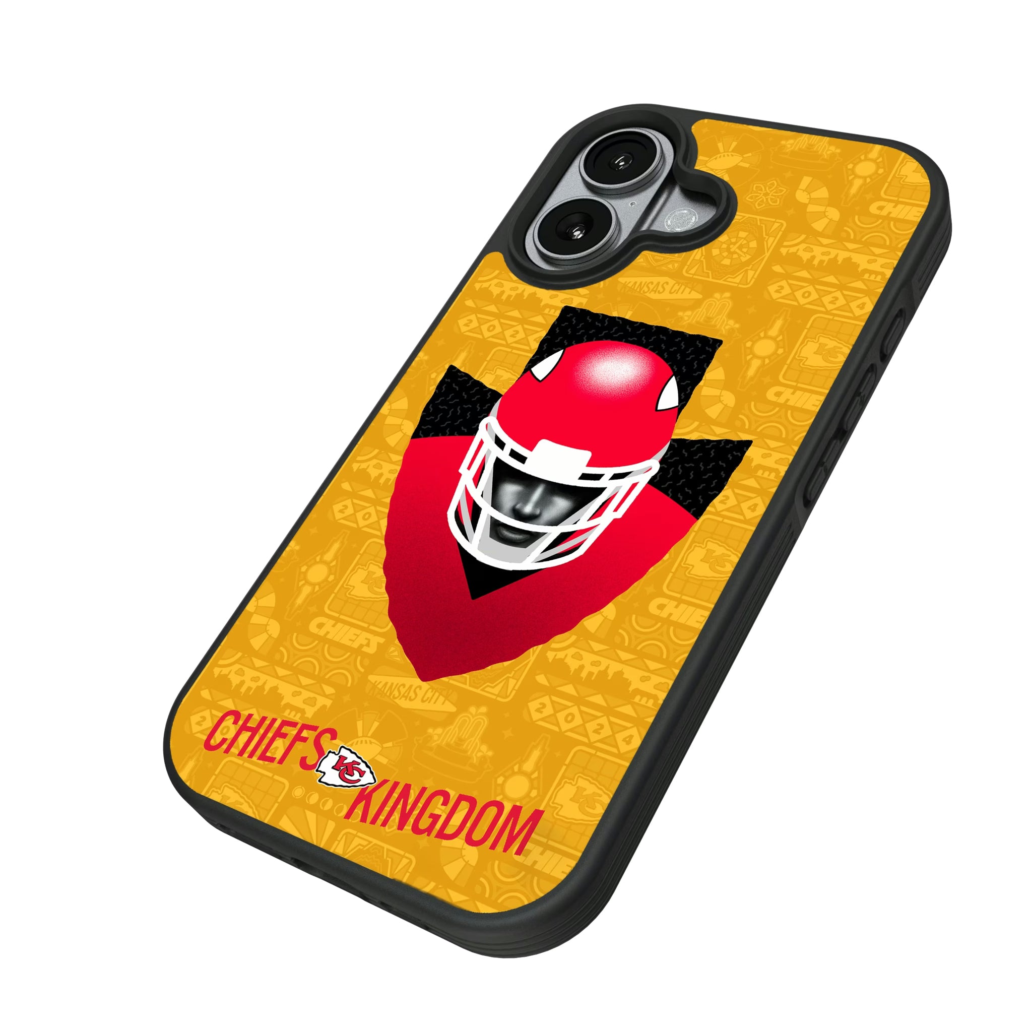 Kansas City Chiefs Deco iPhone Bump Phone Case for Apple iPhone - Isometric View#Device_iPhone 17
