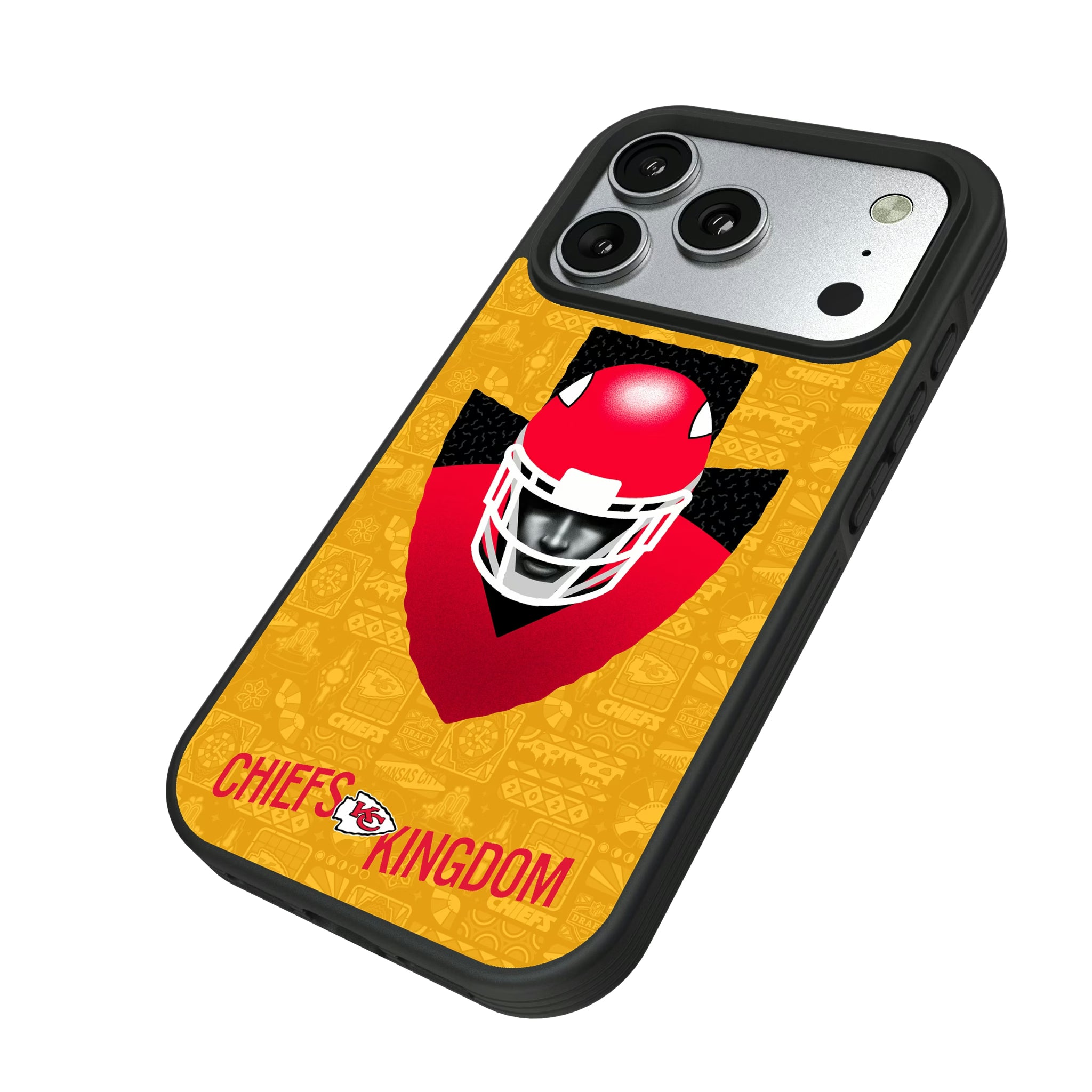 Kansas City Chiefs Deco iPhone Bump Phone Case for Apple iPhone - Isometric View#Device_iPhone 17 Pro