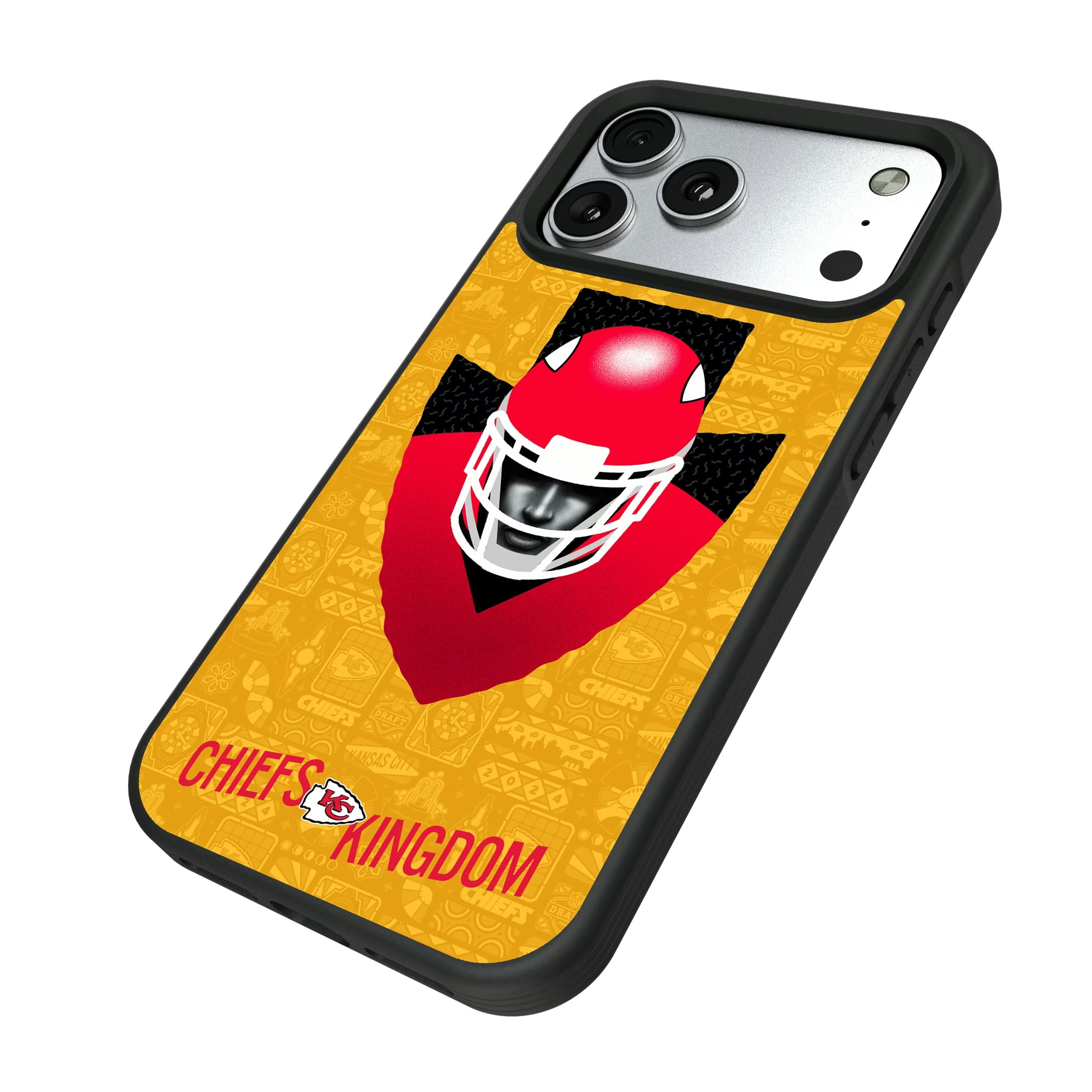 Kansas City Chiefs Deco iPhone Bump Phone Case for Apple iPhone - Isometric View#Device_iPhone 17 Pro Max