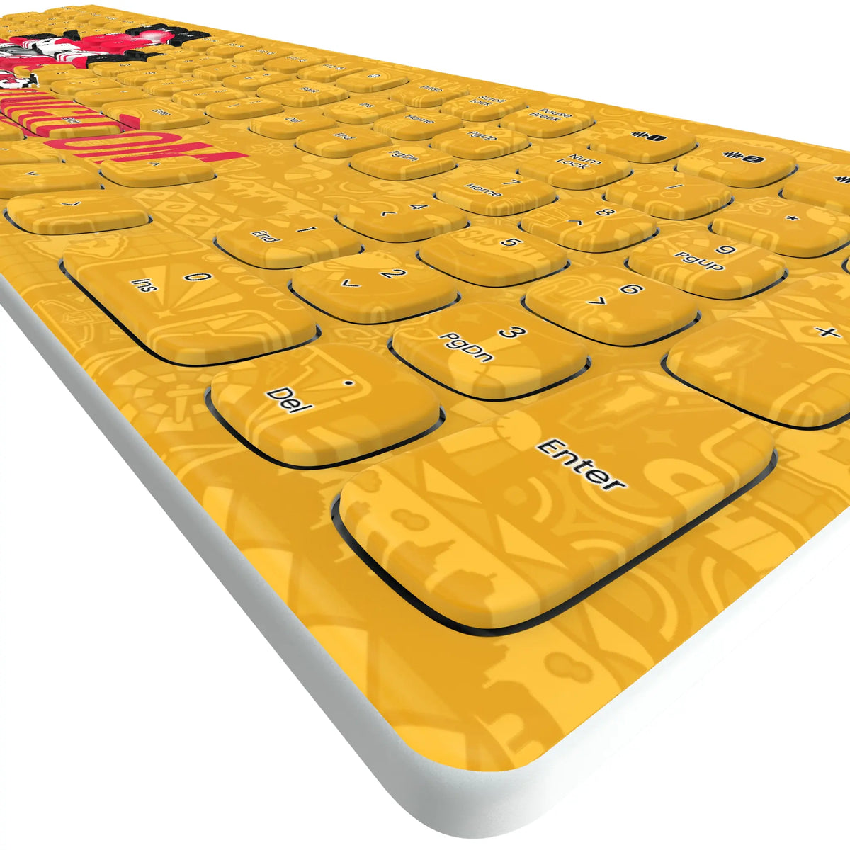 Kansas City Chiefs Deco KKB605 Curved Wireless Keyboard - Detail