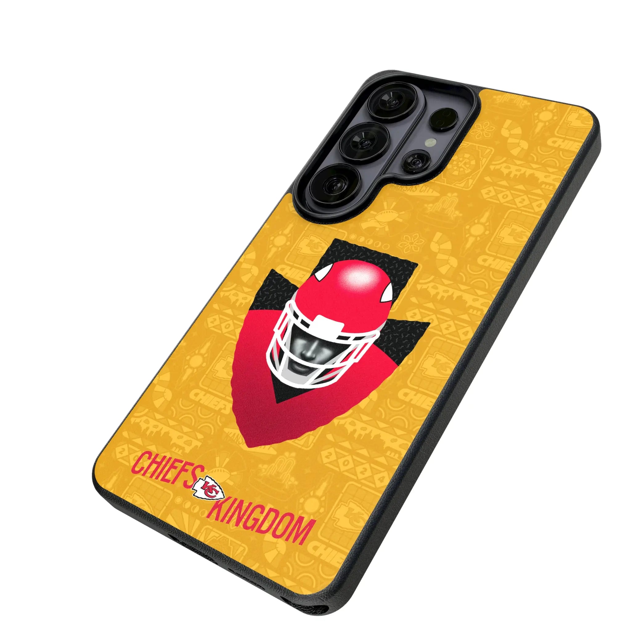 Kansas City Chiefs Deco Galaxy MagSafe Compatible Phone Case for Samsung Galaxy - Isometric View#Device_Galaxy S26 Ultra