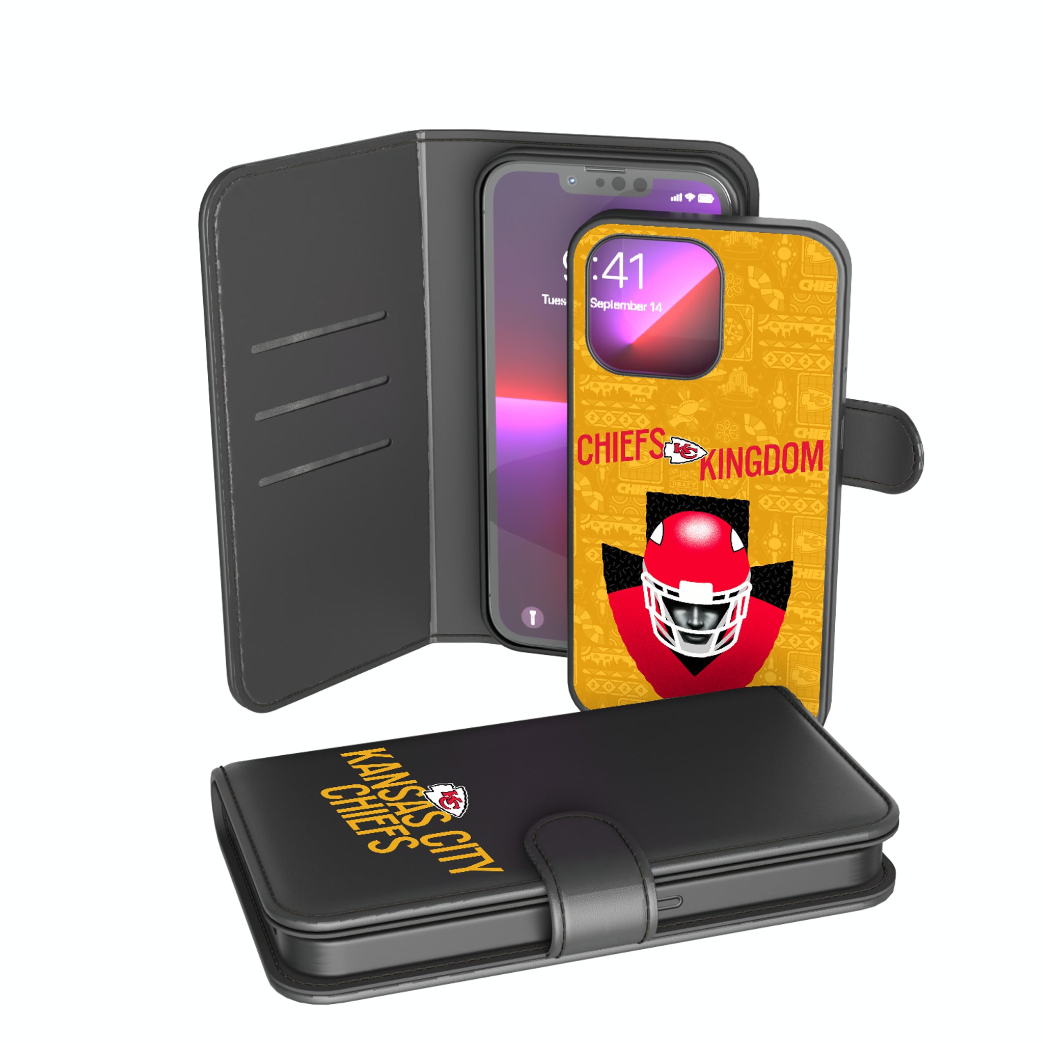 Kansas City Chiefs Deco iPhone Wallet Phone Case for Apple iPhone