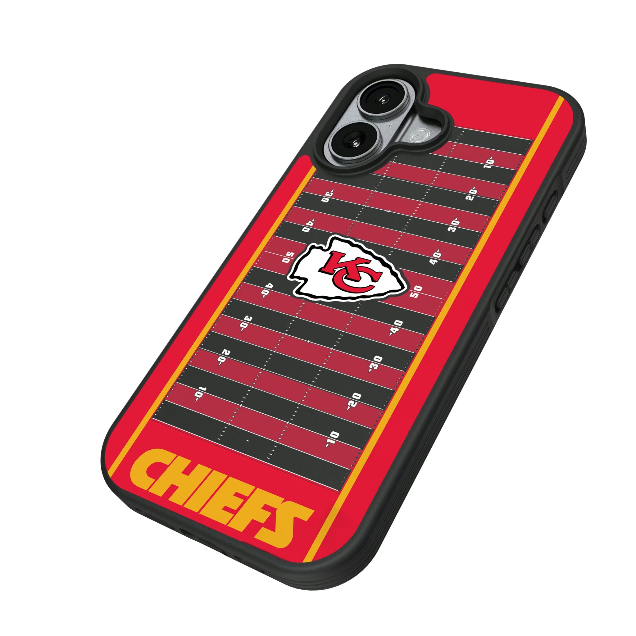 Kansas City Chiefs Field iPhone Bump Phone Case for Apple iPhone - Isometric View#Device_iPhone 17