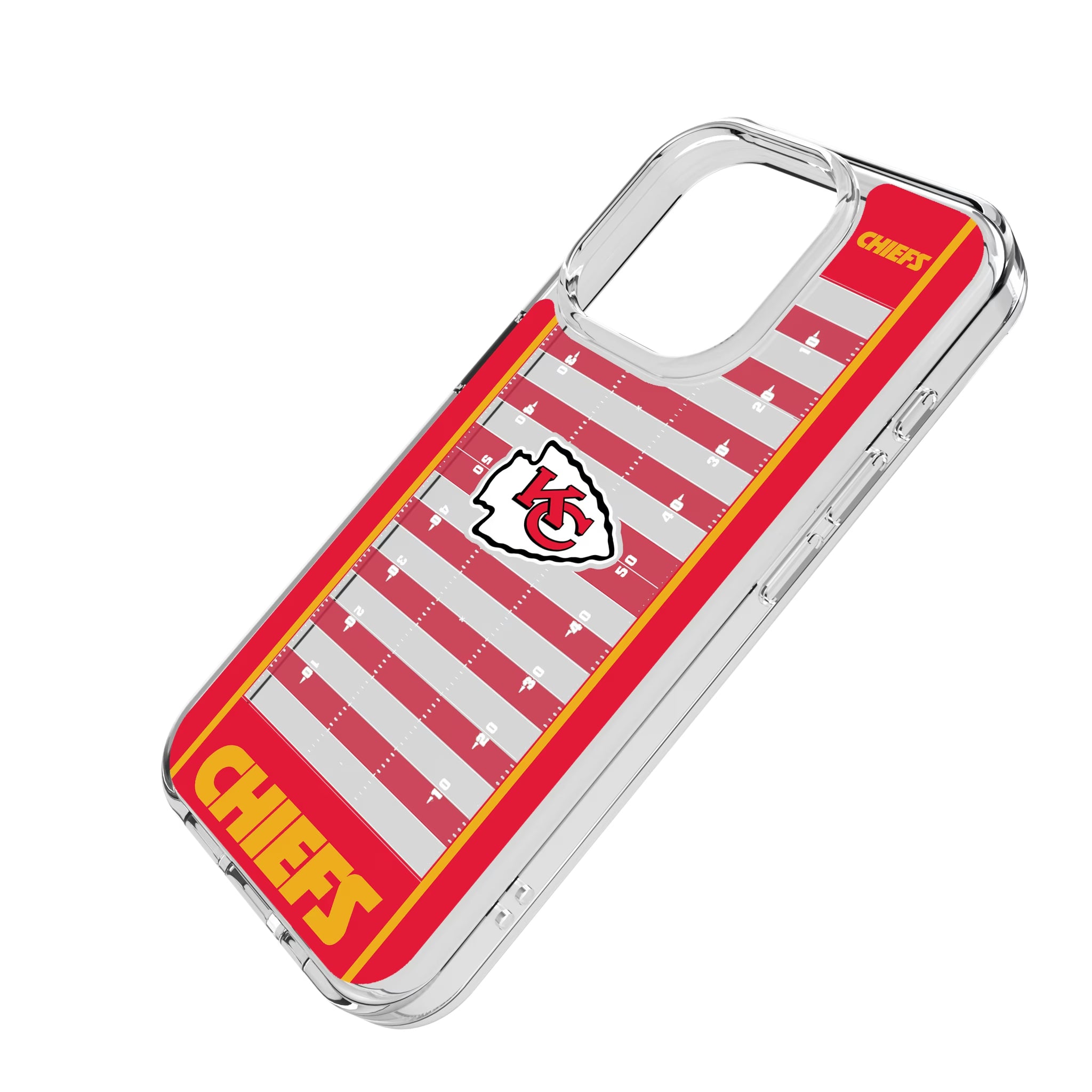 Kansas City Chiefs Field iPhone Clear Phone Case for Apple iPhone - Isometric View