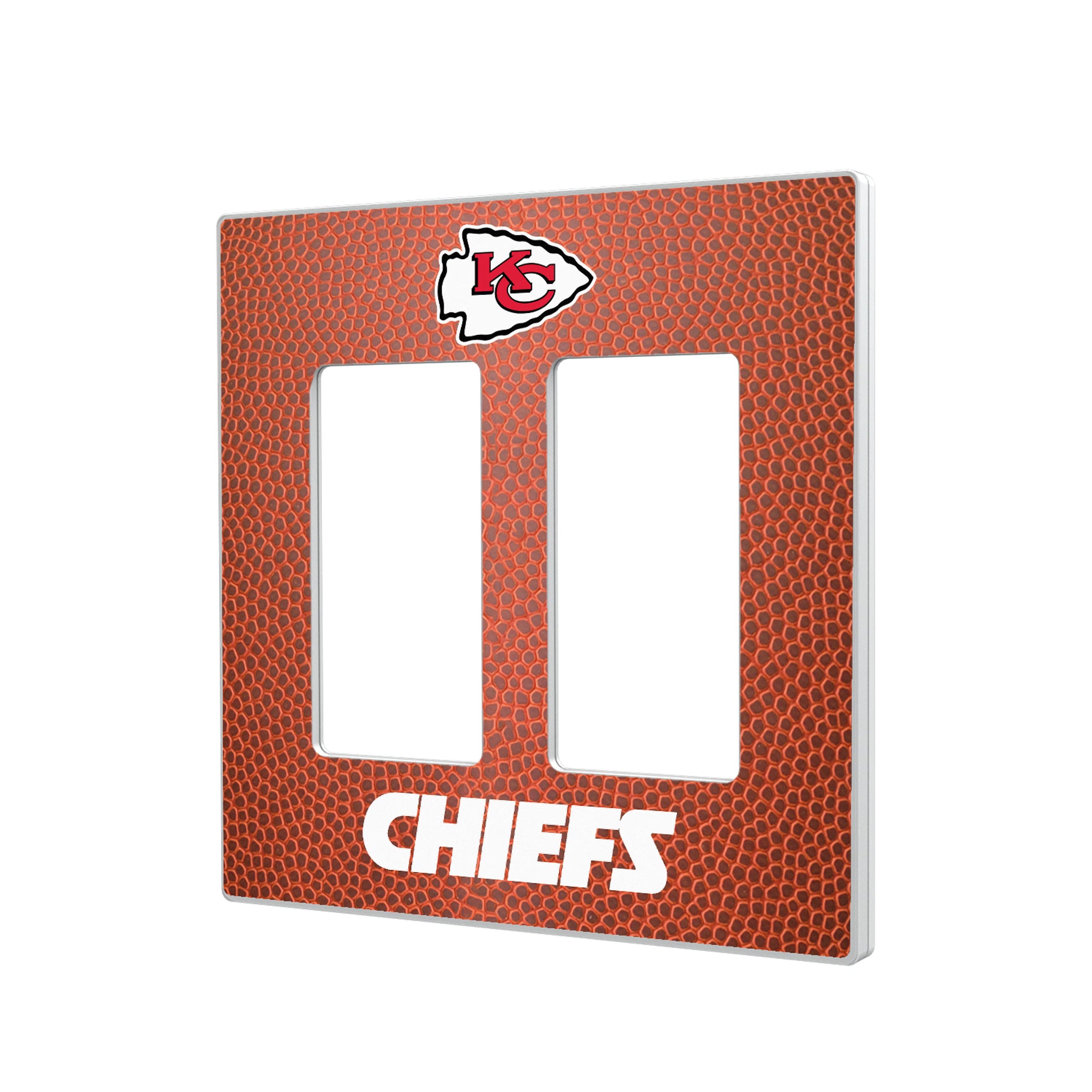 Kansas City Chiefs Football Hidden-Screw Light Switch Plate#Style_Double Rocker
