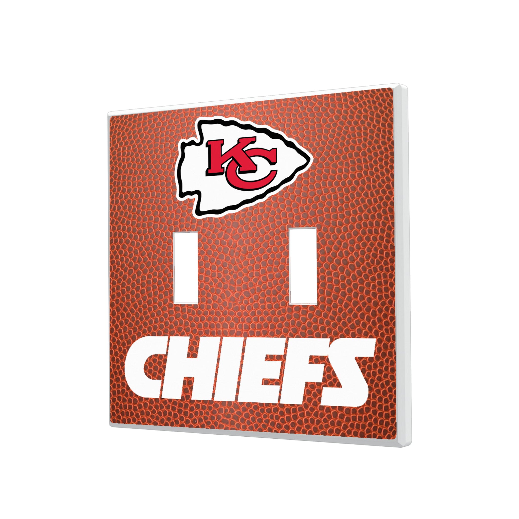 Kansas City Chiefs Football Hidden-Screw Light Switch Plate#Style_Double Toggle