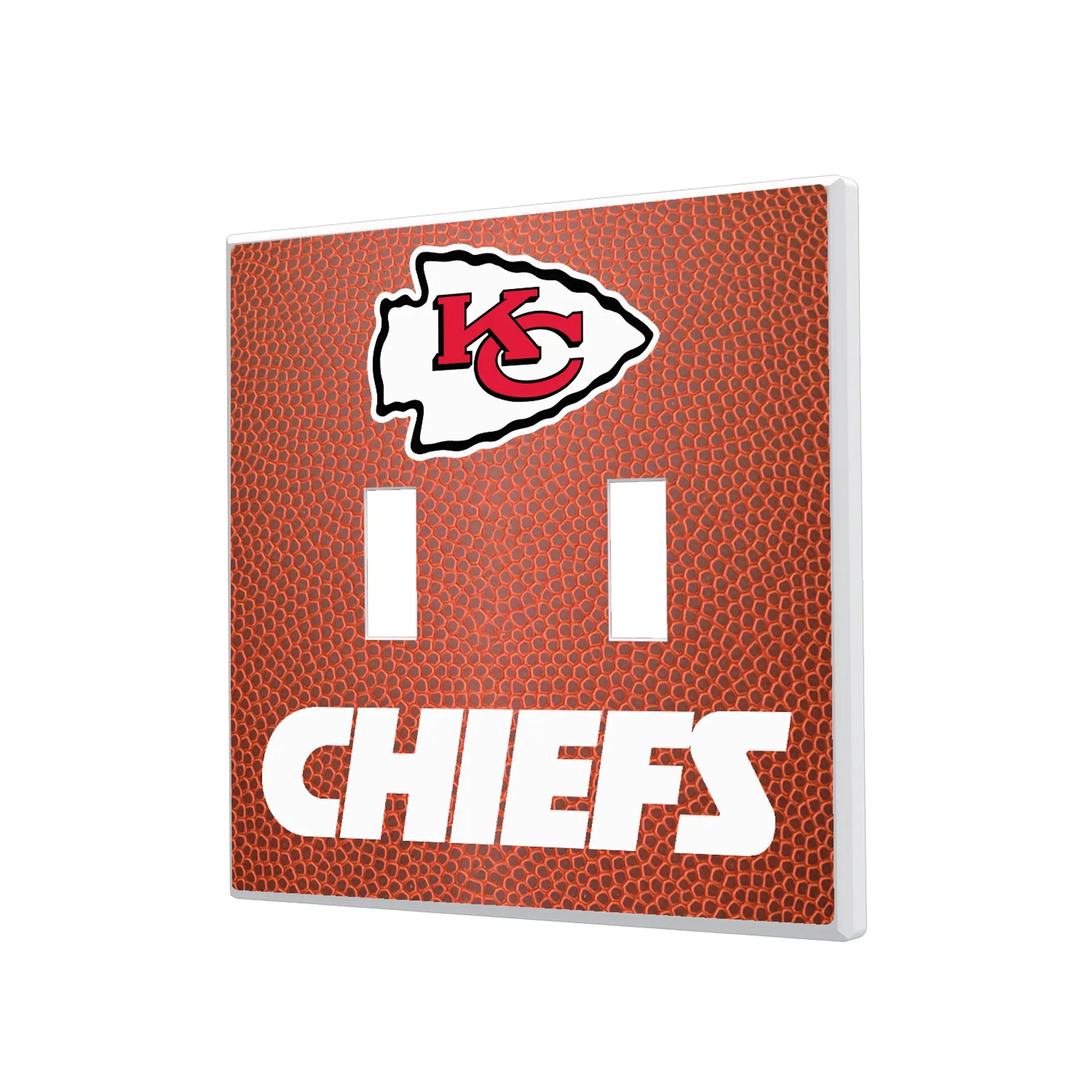 Kansas City Chiefs Football Hidden-Screw Light Switch Plate#Style_Double Toggle