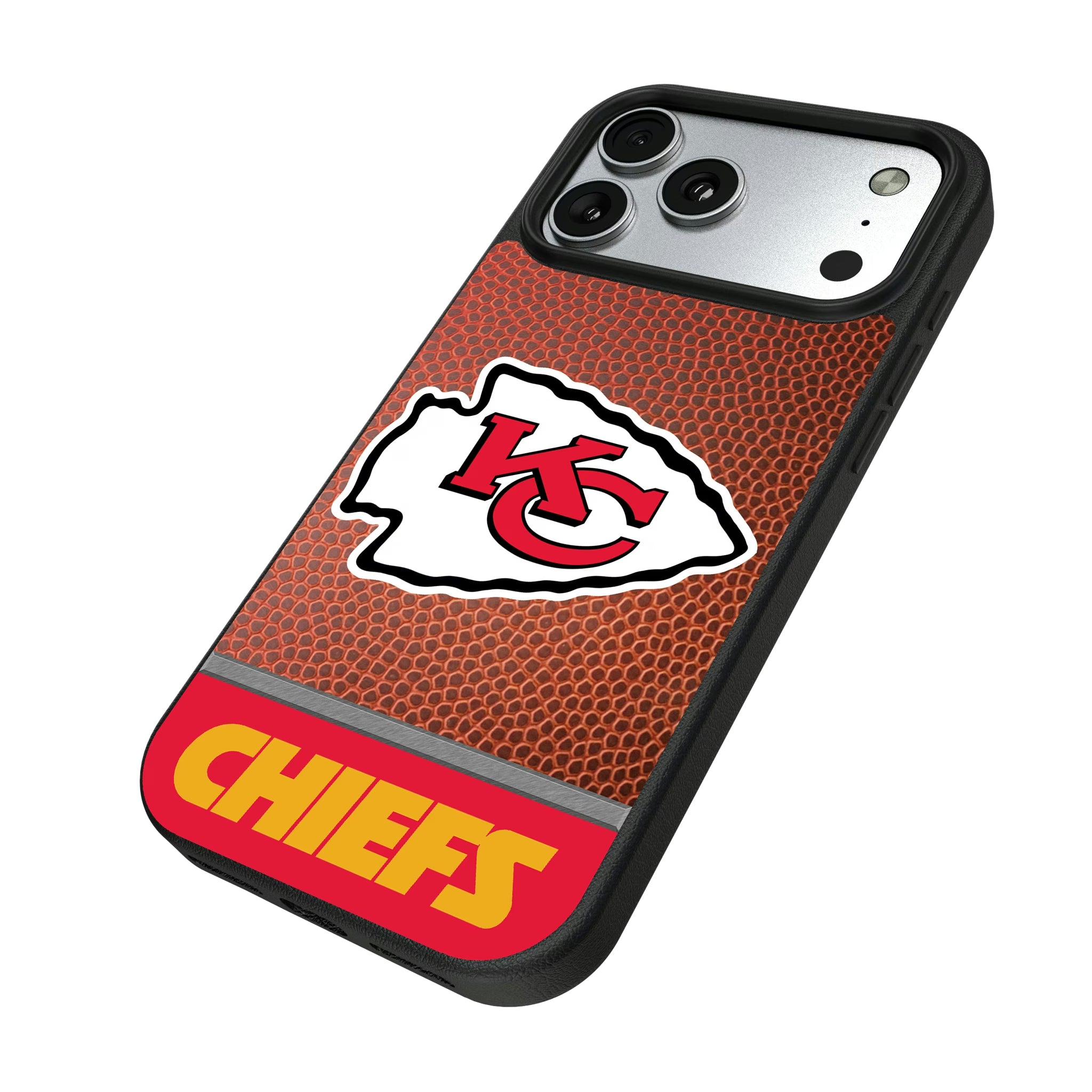Kansas City Chiefs Football Wordmark iPhone MagSafe Compatible Phone Case for Apple iPhone - Isometric View#Device_iPhone 17 Pro Max