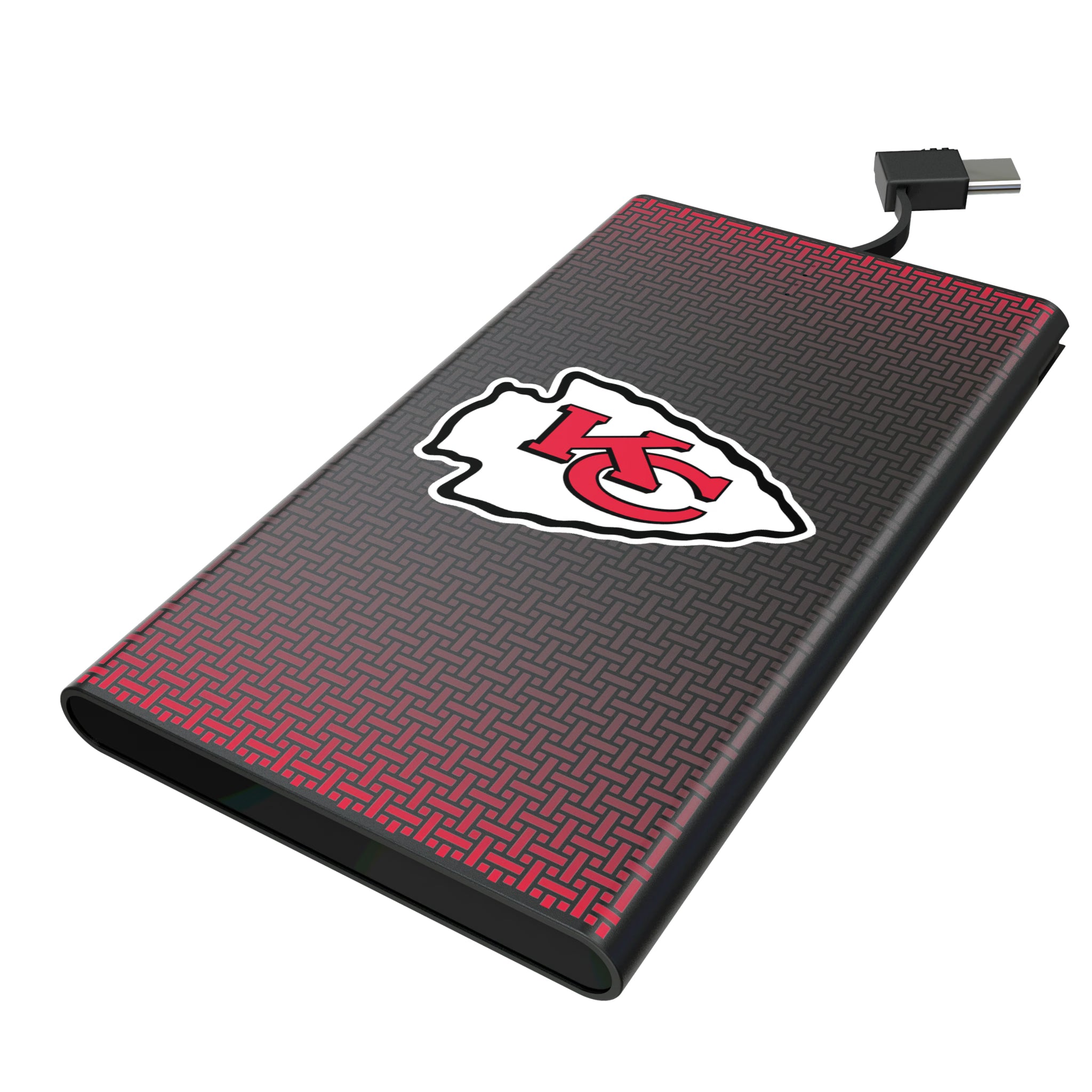 Kansas City Chiefs Linen 5000mAh Flat Powerbank