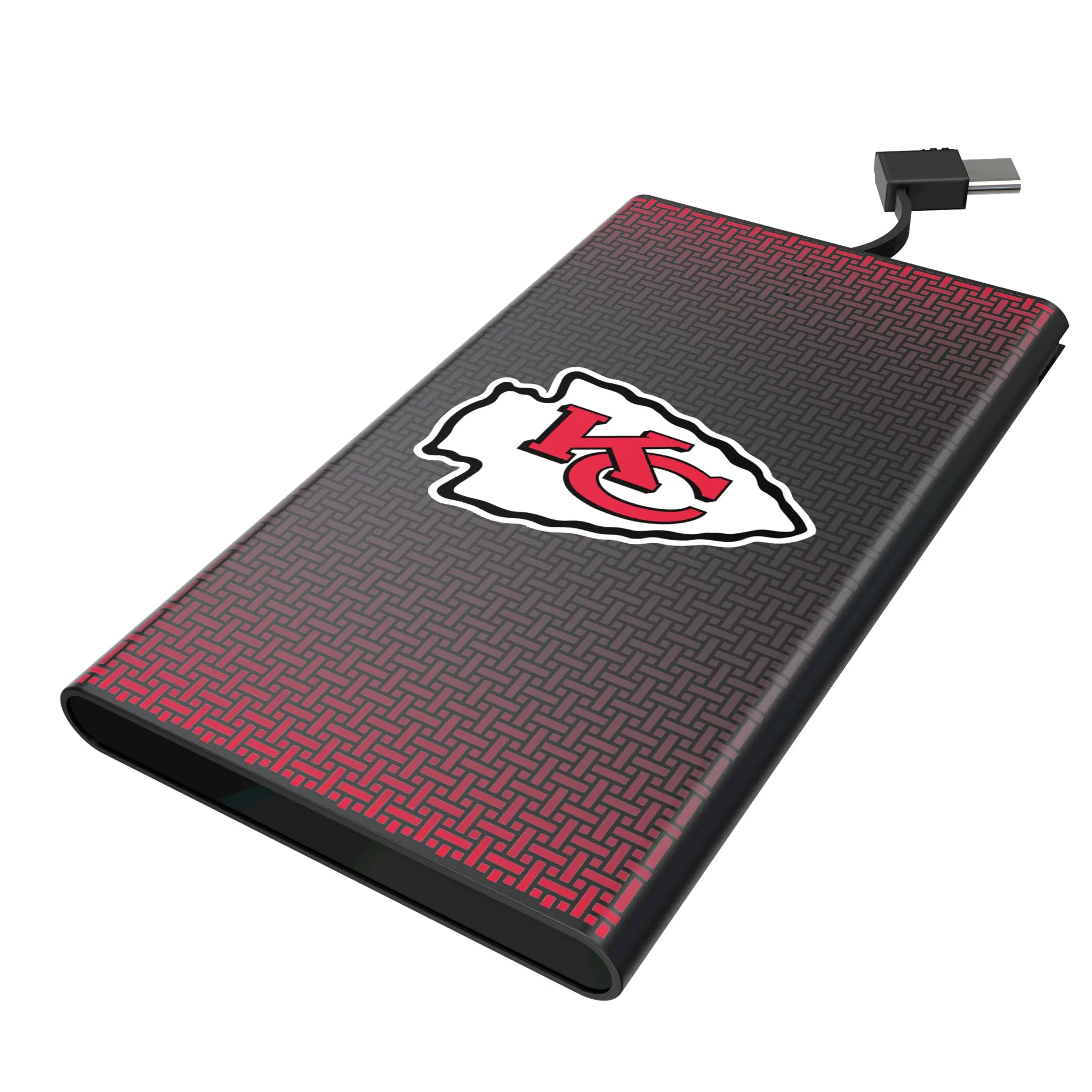 Kansas City Chiefs Linen 5000mAh Flat Power Bank