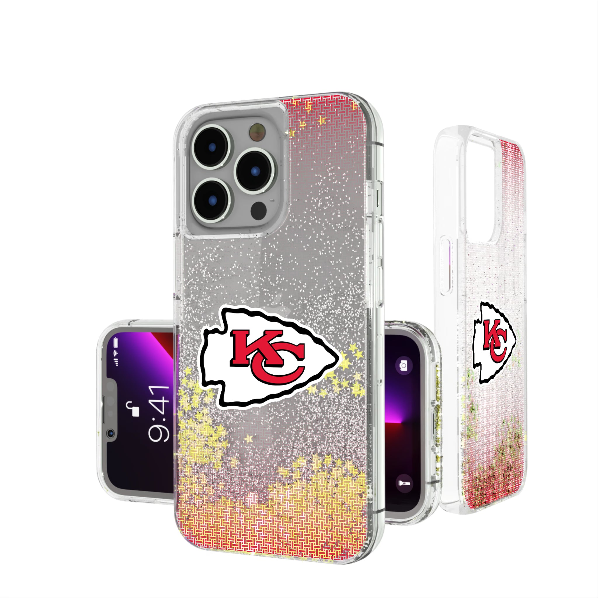 Kansas City Chiefs Linen iPhone Glitter Phone Case for Apple iPhone