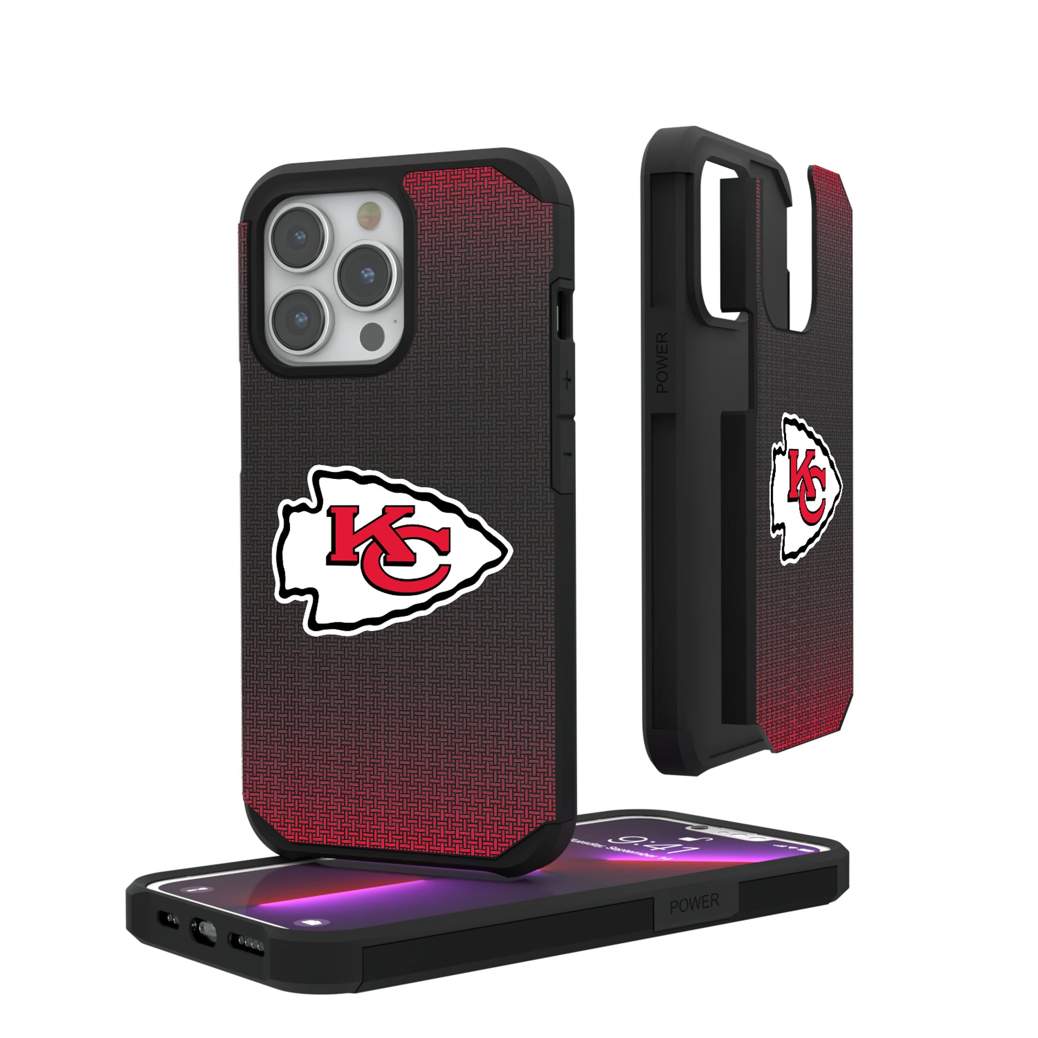 Kansas City Chiefs Linen iPhone Rugged Phone Case for Apple iPhone#Device_iPhone 13 Pro