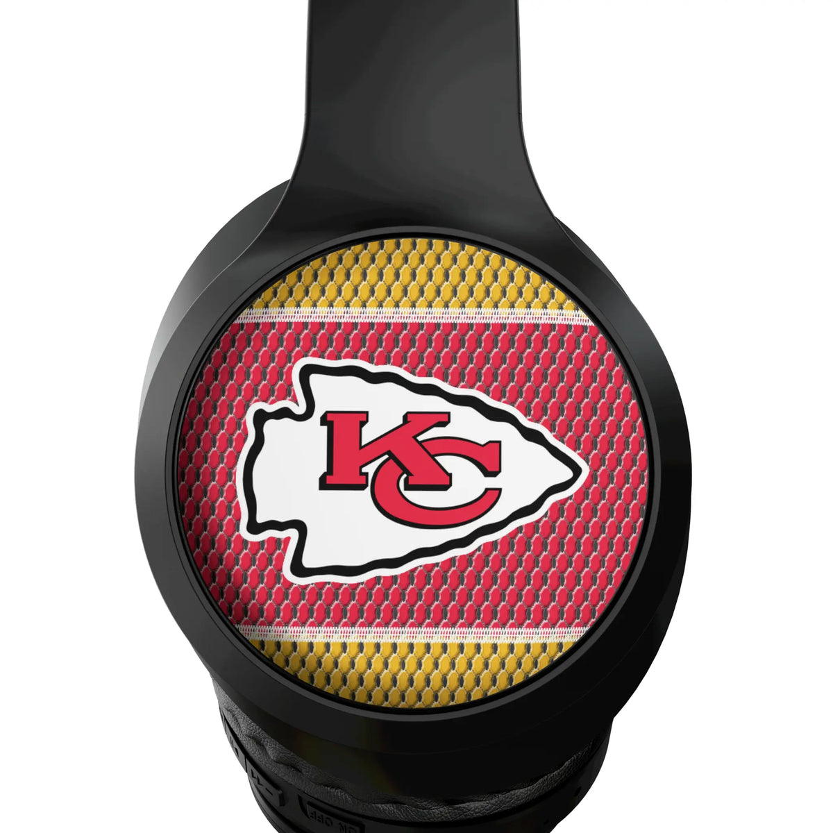 Kansas City Chiefs Mesh Wireless Over-Ear Headphones With Case - Detail
