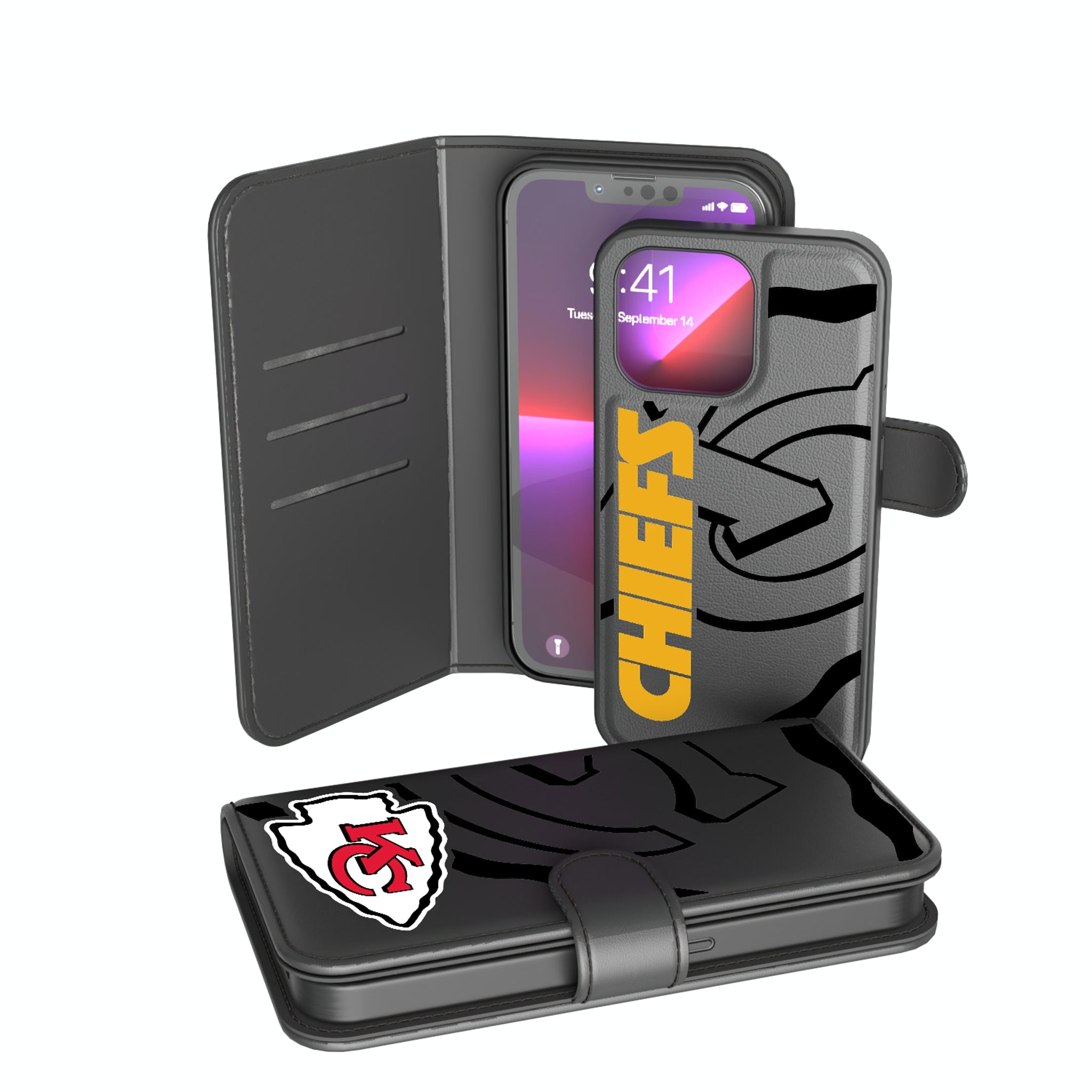 Kansas City Chiefs Monocolor Tilt iPhone Wallet Phone Case for Apple iPhone