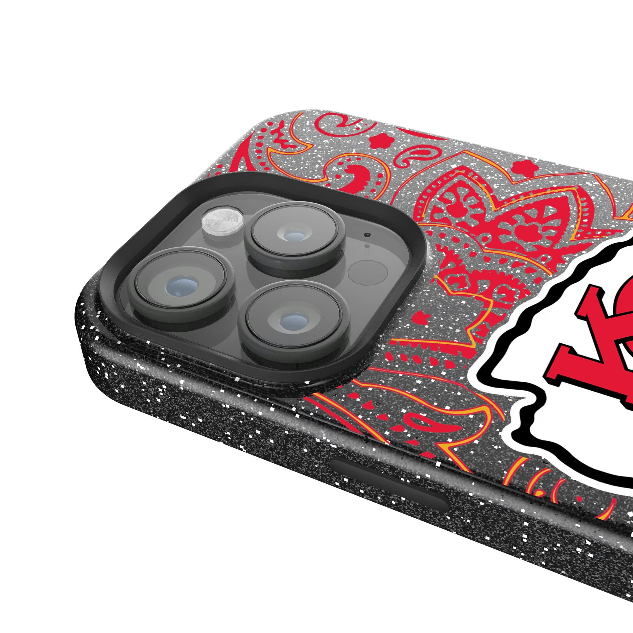 Kansas City Chiefs Paisley iPhone Bling Phone Case for Apple iPhone - Detail
