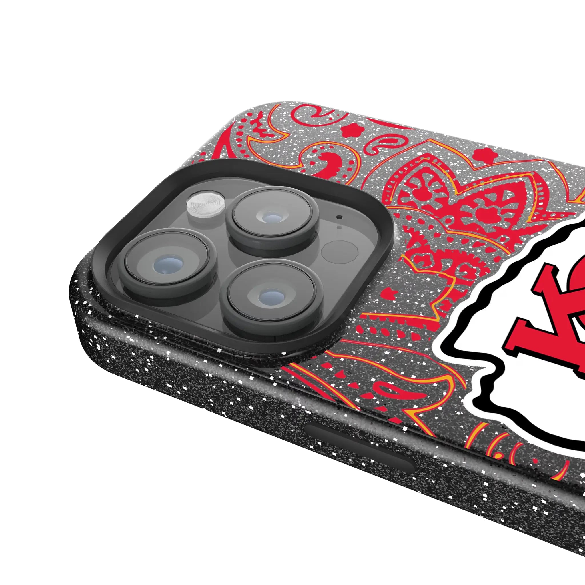 Kansas City Chiefs Paisley iPhone Bling Phone Case for Apple iPhone - Detail
