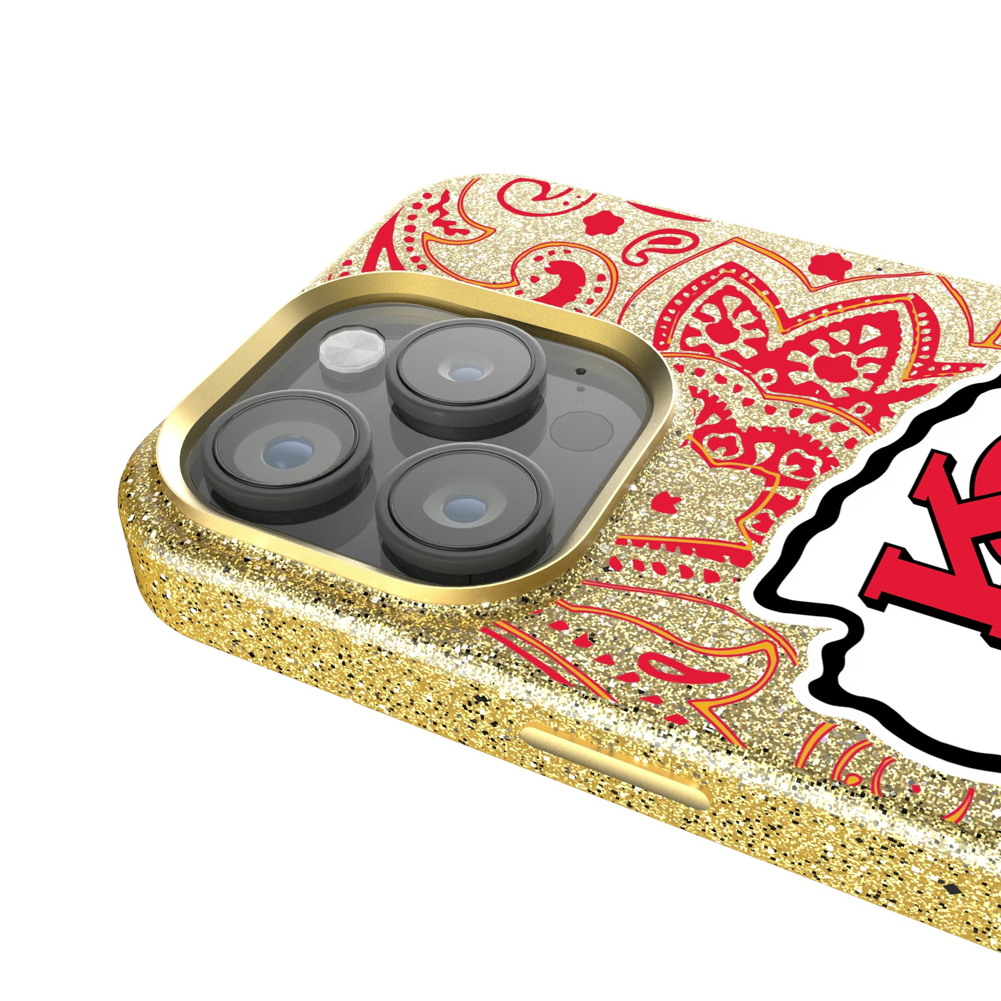 Kansas City Chiefs Paisley iPhone Bling Phone Case for Apple iPhone - Detail