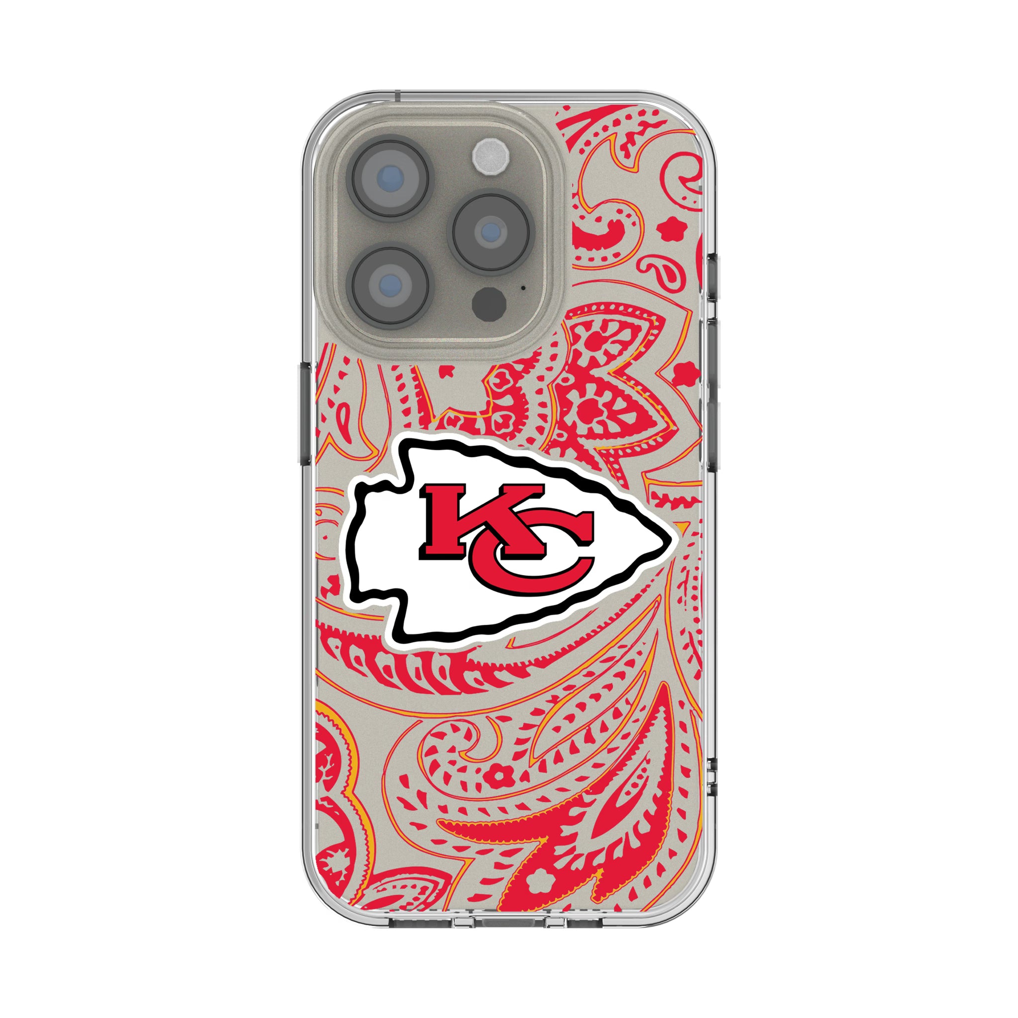Kansas City Chiefs Paisley iPhone Clear Phone Case for Apple iPhone