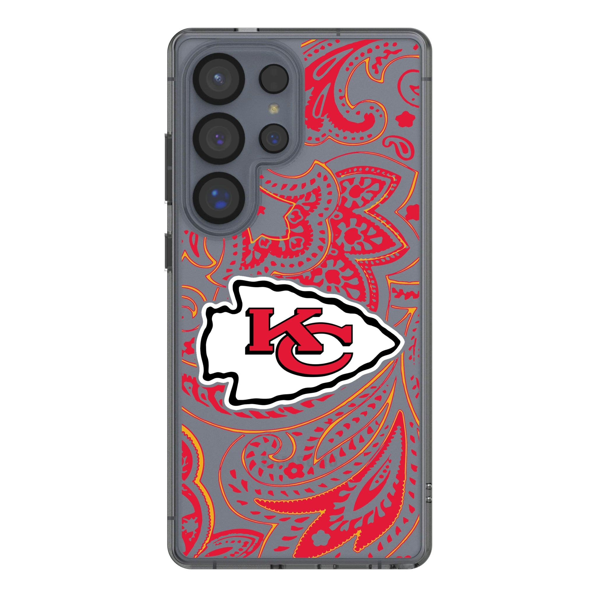 Kansas City Chiefs Paisley Galaxy Clear Phone Case for Samsung Galaxy