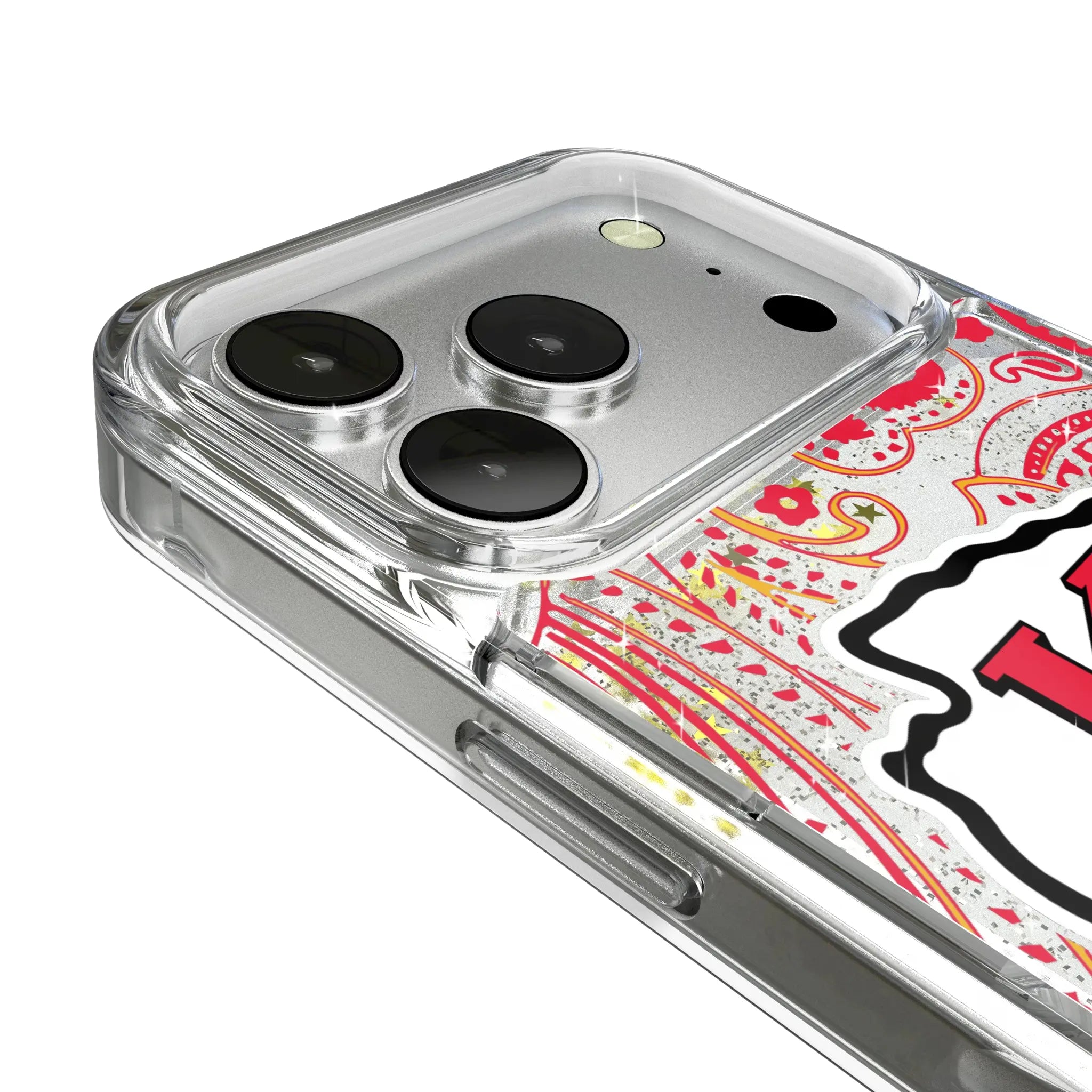 Kansas City Chiefs Paisley iPhone Glitter Phone Case for Apple iPhone - Detail