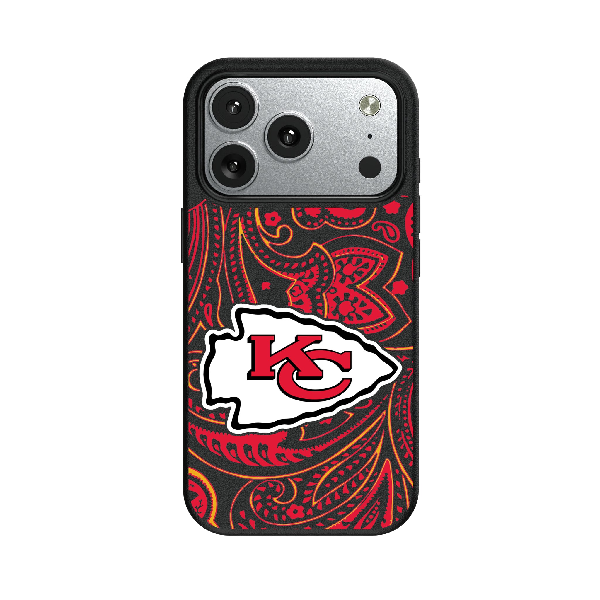 Kansas City Chiefs Paisley iPhone MagSafe Compatible Phone Case for Apple iPhone#Device_iPhone 17 Pro