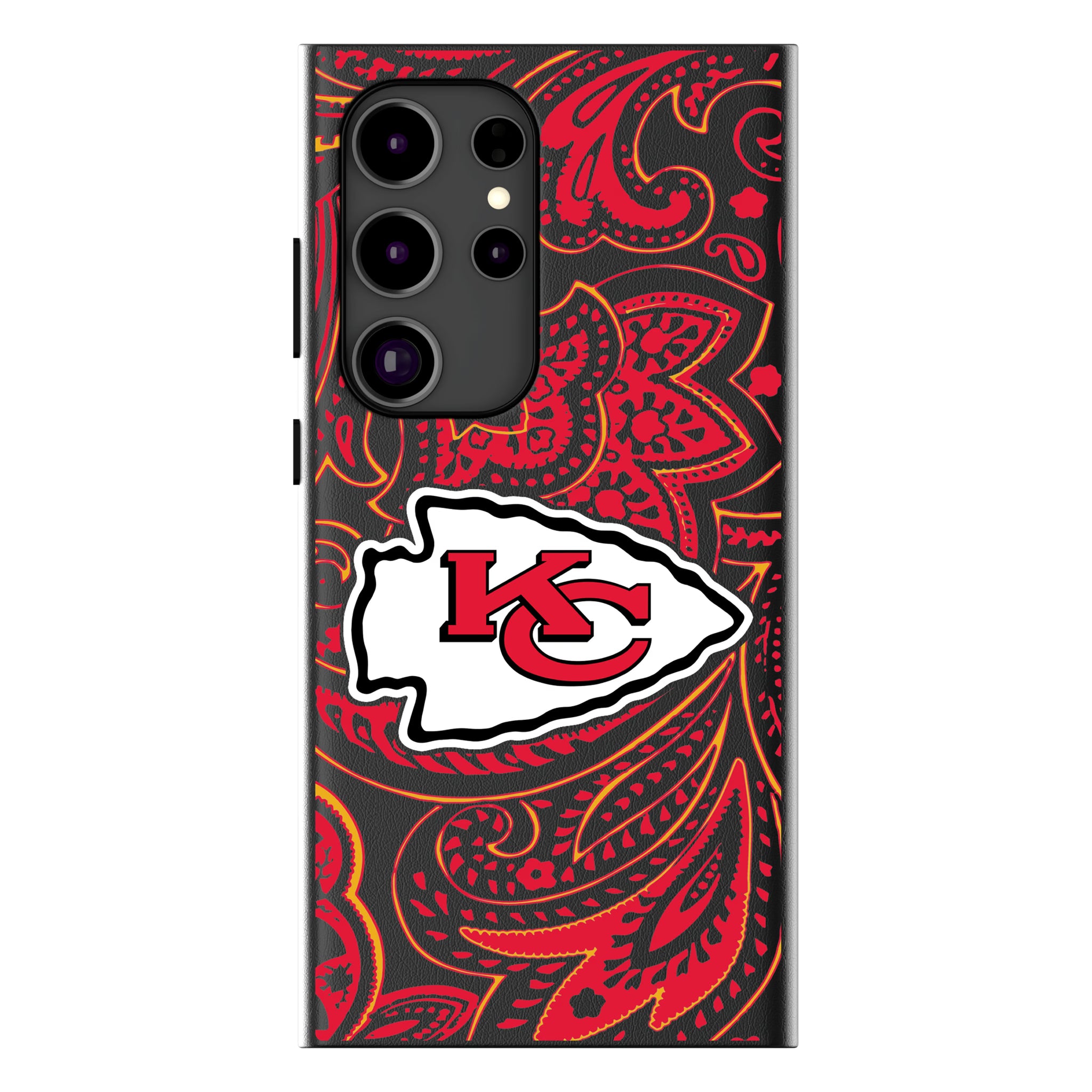 Kansas City Chiefs Paisley Galaxy MagSafe Compatible Phone Case for Samsung Galaxy