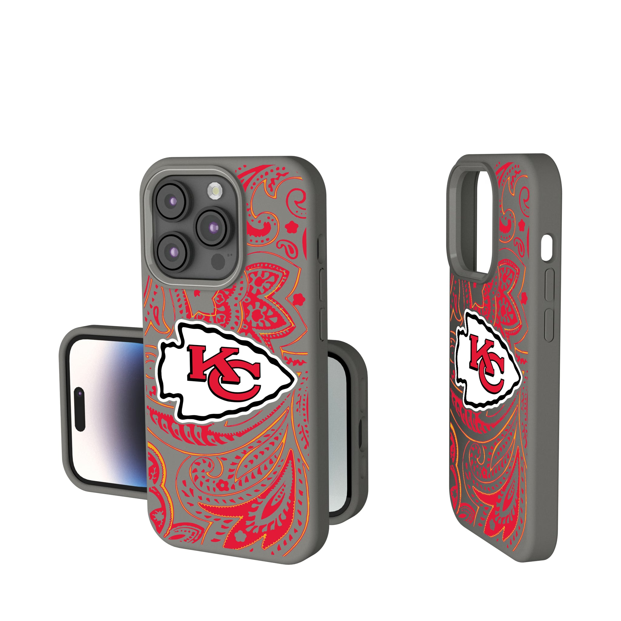 Kansas City Chiefs Paisley iPhone Soft Touch Phone Case for Apple iPhone
