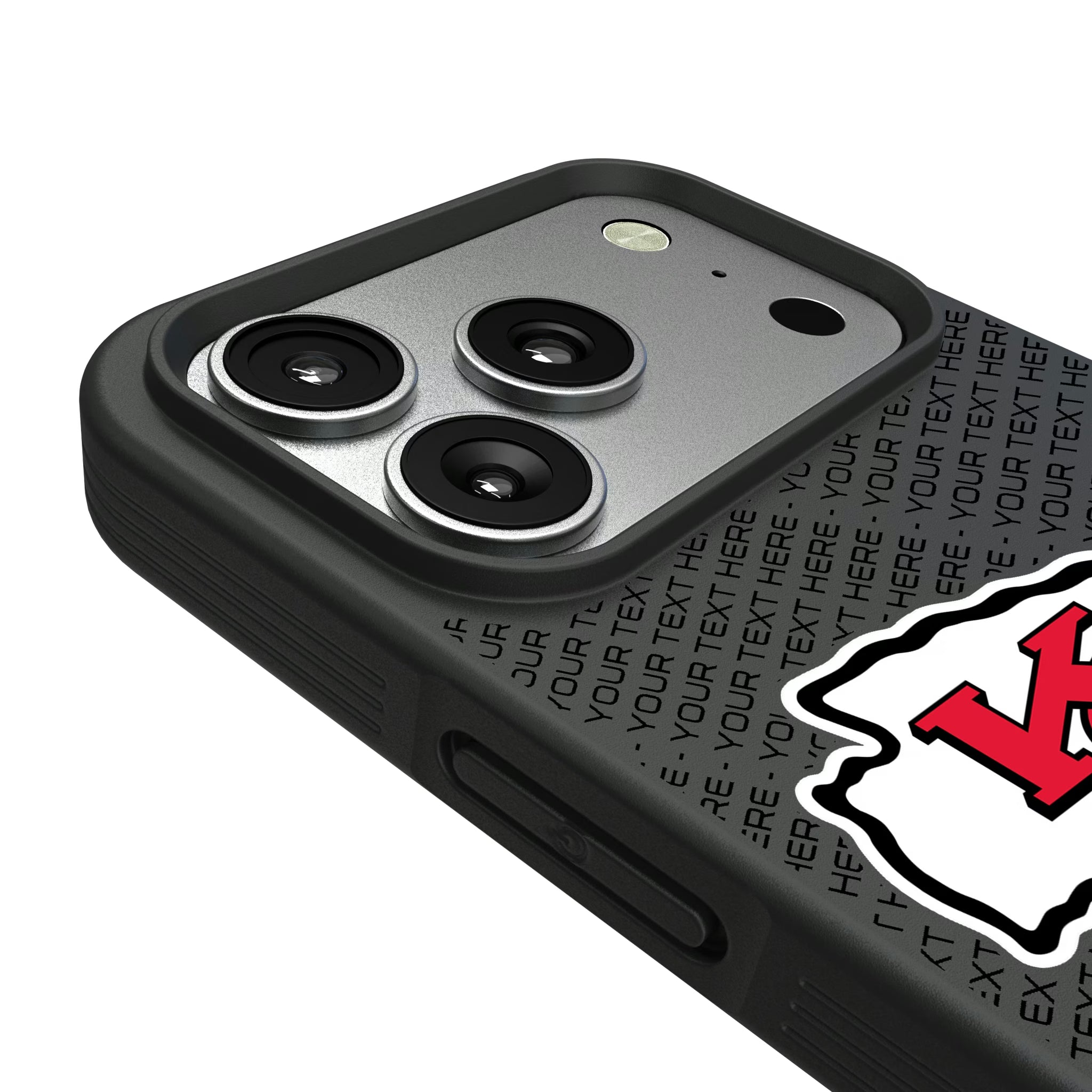 Kansas City Chiefs Personalized EndZone Plus iPhone Bump Phone Case for Apple iPhone - Detail#Device_iPhone 17 Pro