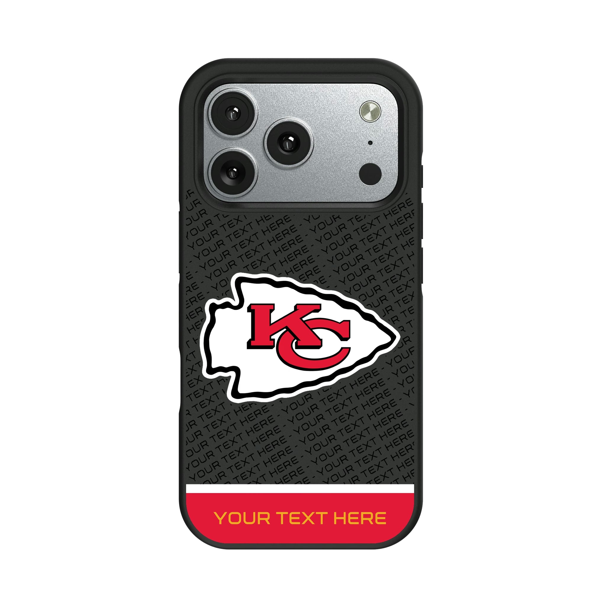 Kansas City Chiefs Personalized EndZone Plus iPhone Bump Phone Case for Apple iPhone#Device_iPhone 17 Pro