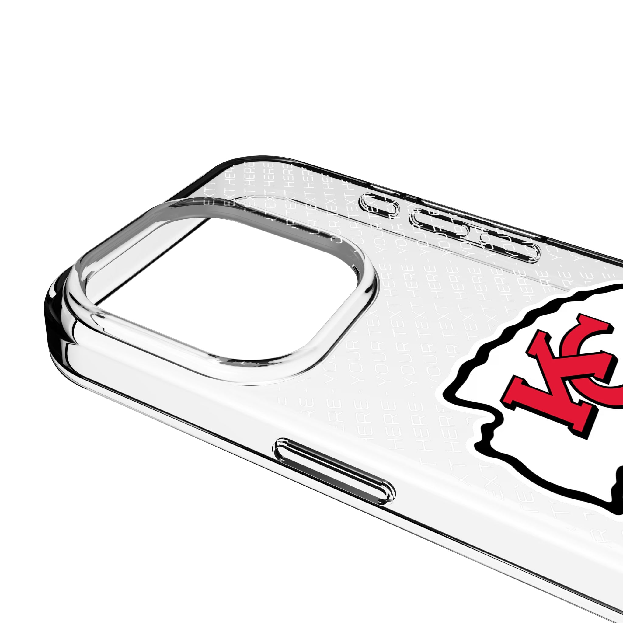 Kansas City Chiefs Personalized EndZone Plus iPhone Clear Phone Case for Apple iPhone - Detail