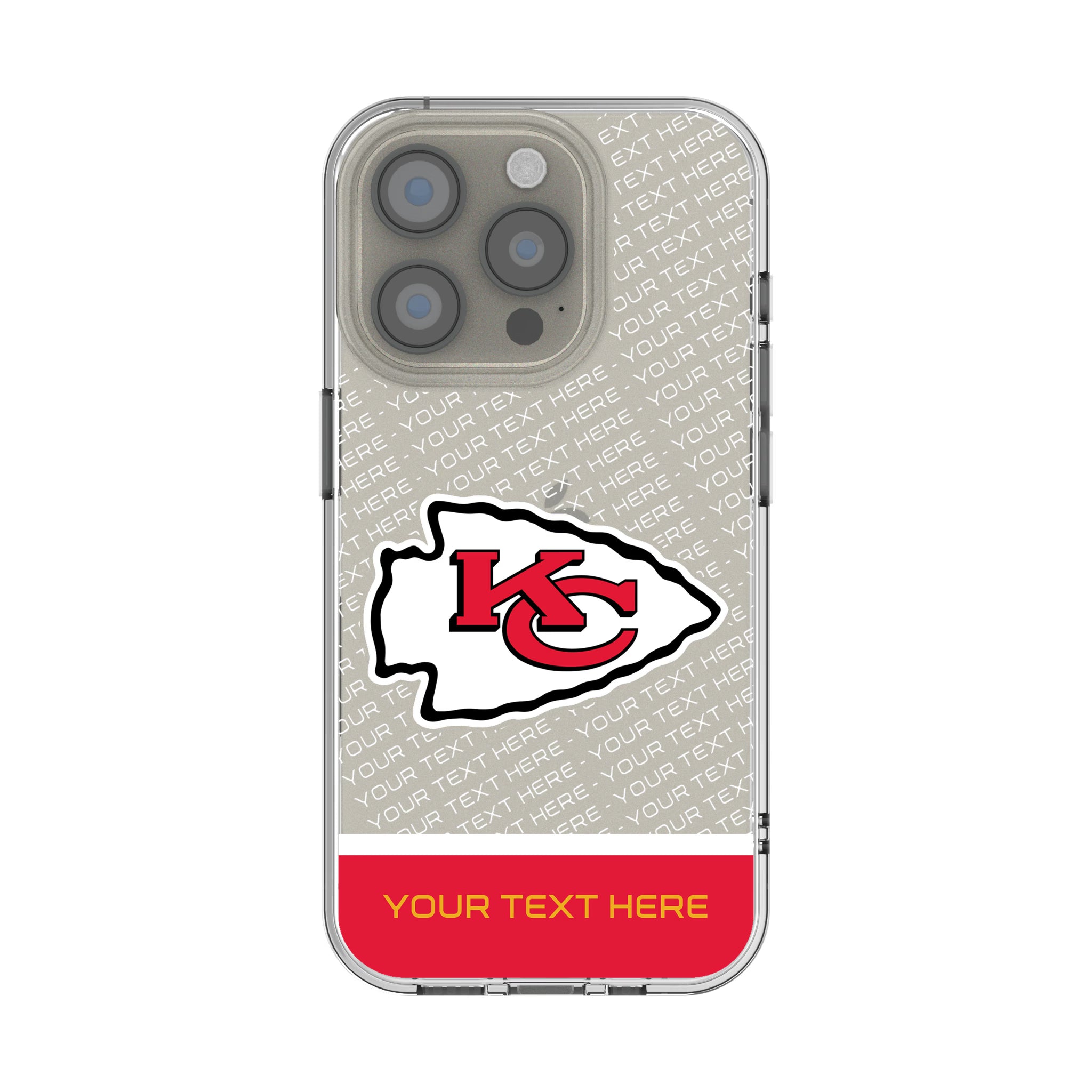 Kansas City Chiefs Personalized EndZone Plus iPhone Clear Phone Case for Apple iPhone