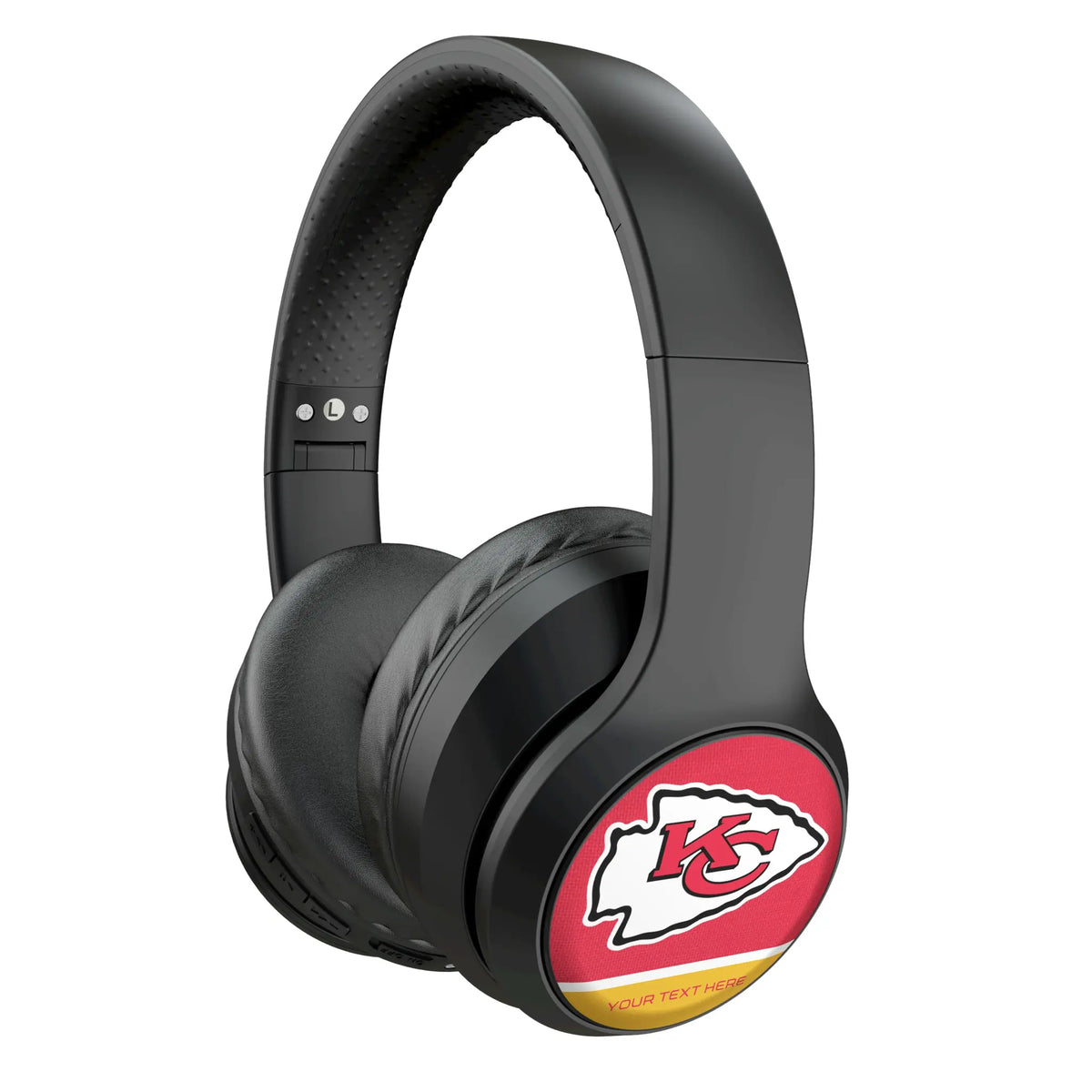 Kansas City Chiefs Personalized Endzone Solid Wireless Over-Ear Headphones With Case