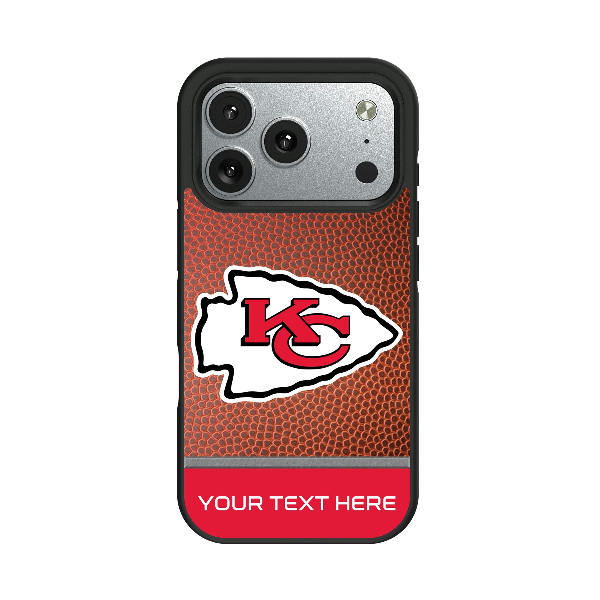 Kansas City Chiefs Personalized Football iPhone Bump Phone Case for Apple iPhone#Device_iPhone 17 Pro