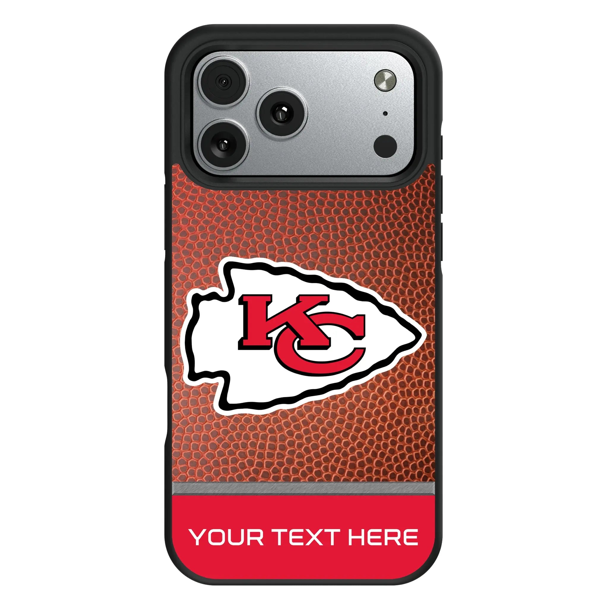 Kansas City Chiefs Personalized Football iPhone Bump Phone Case for Apple iPhone#Device_iPhone 17 Pro Max