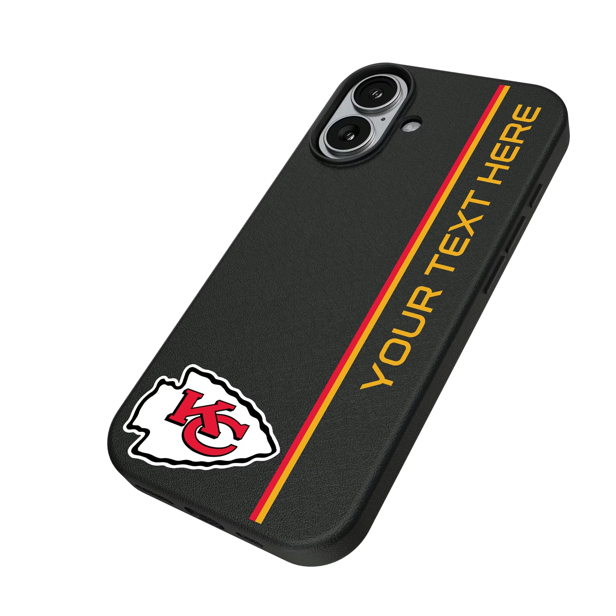 Kansas City Chiefs Personalized Sidebard iPhone MagSafe Compatible Phone Case for Apple iPhone - Isometric View#Device_iPhone 17