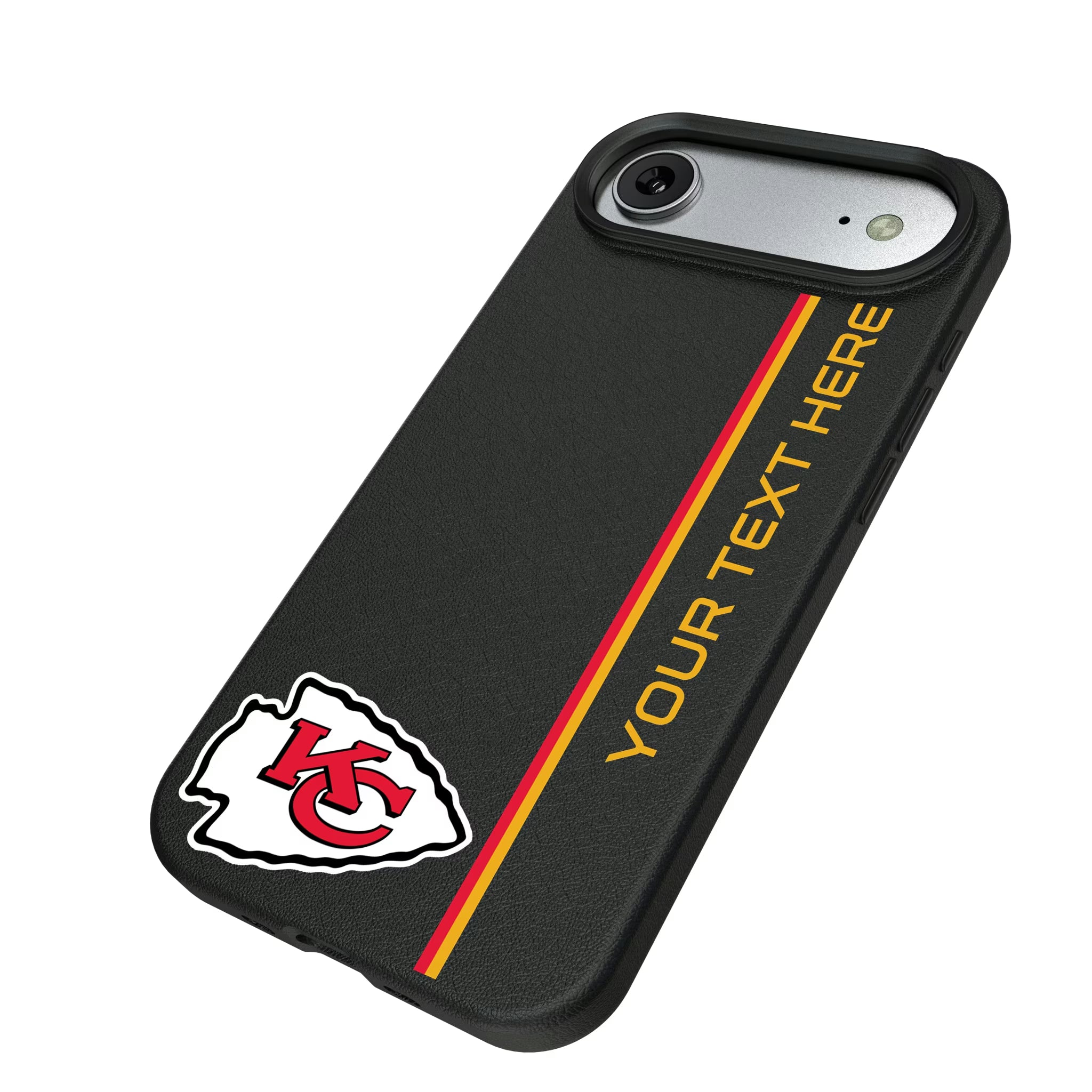 Kansas City Chiefs Personalized Sidebard iPhone MagSafe Compatible Phone Case for Apple iPhone - Isometric View#Device_iPhone Air