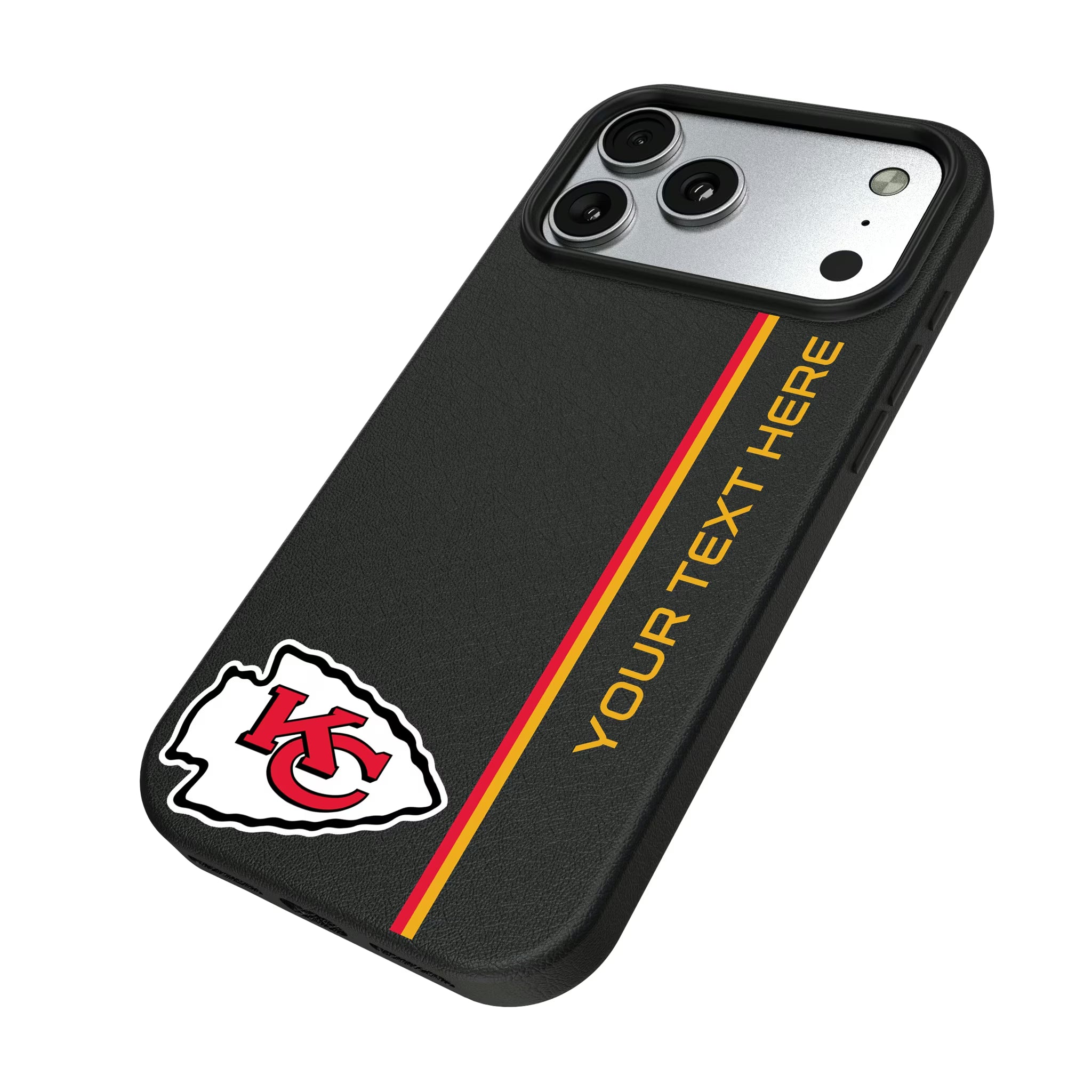Kansas City Chiefs Personalized Sidebard iPhone MagSafe Compatible Phone Case for Apple iPhone - Isometric View#Device_iPhone 17 Pro Max
