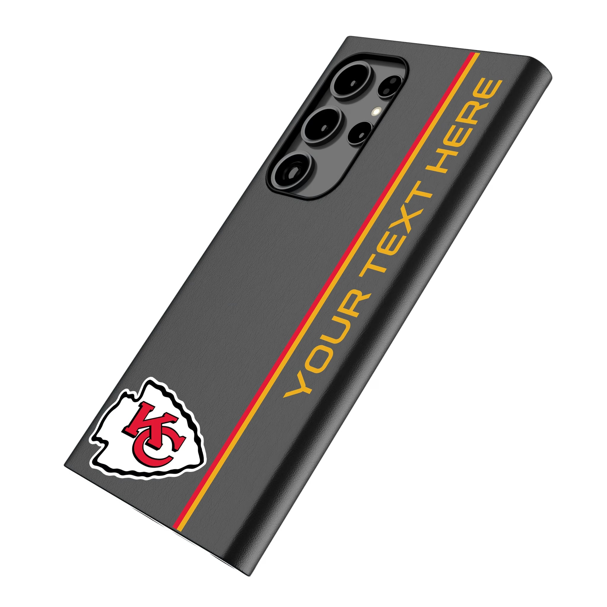 Kansas City Chiefs Personalized Sidebard Galaxy MagSafe Compatible Phone Case for Samsung Galaxy - Isometric View