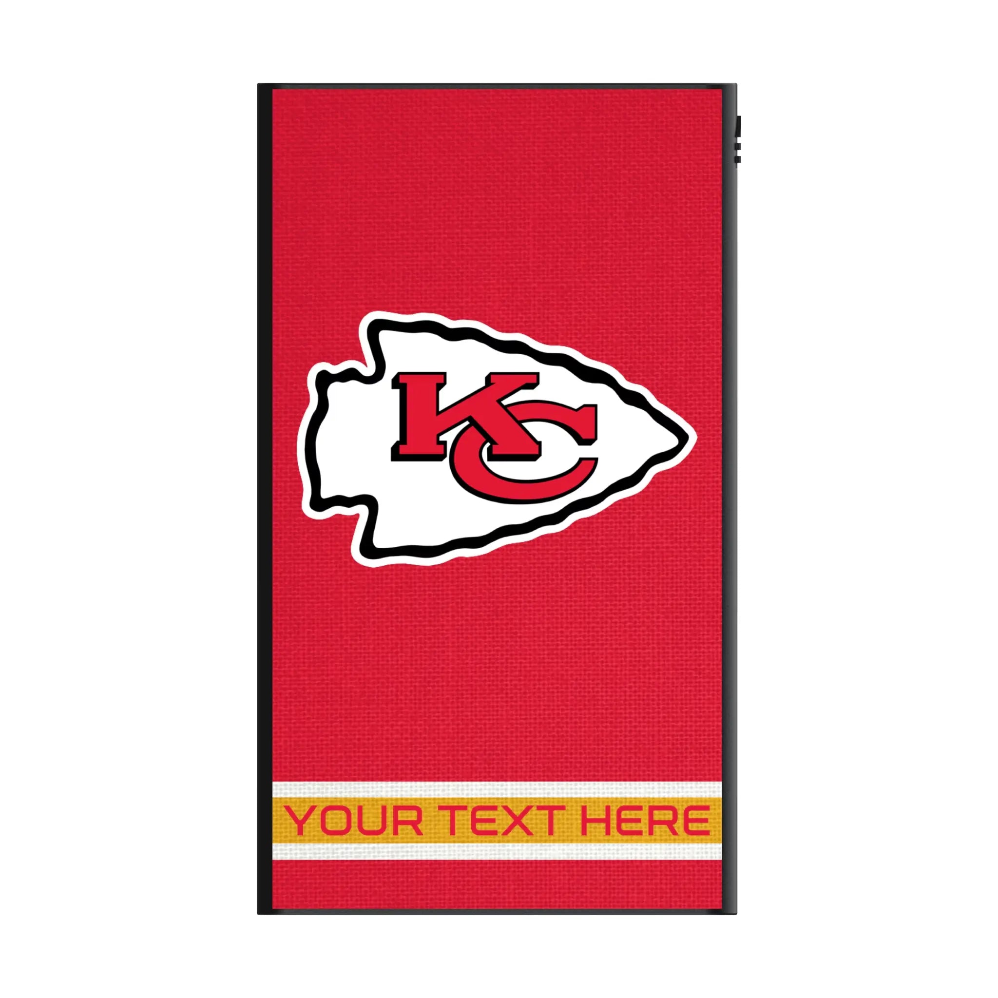 Kansas City Chiefs Personalized Stripe 5000mAh Flat Power Bank