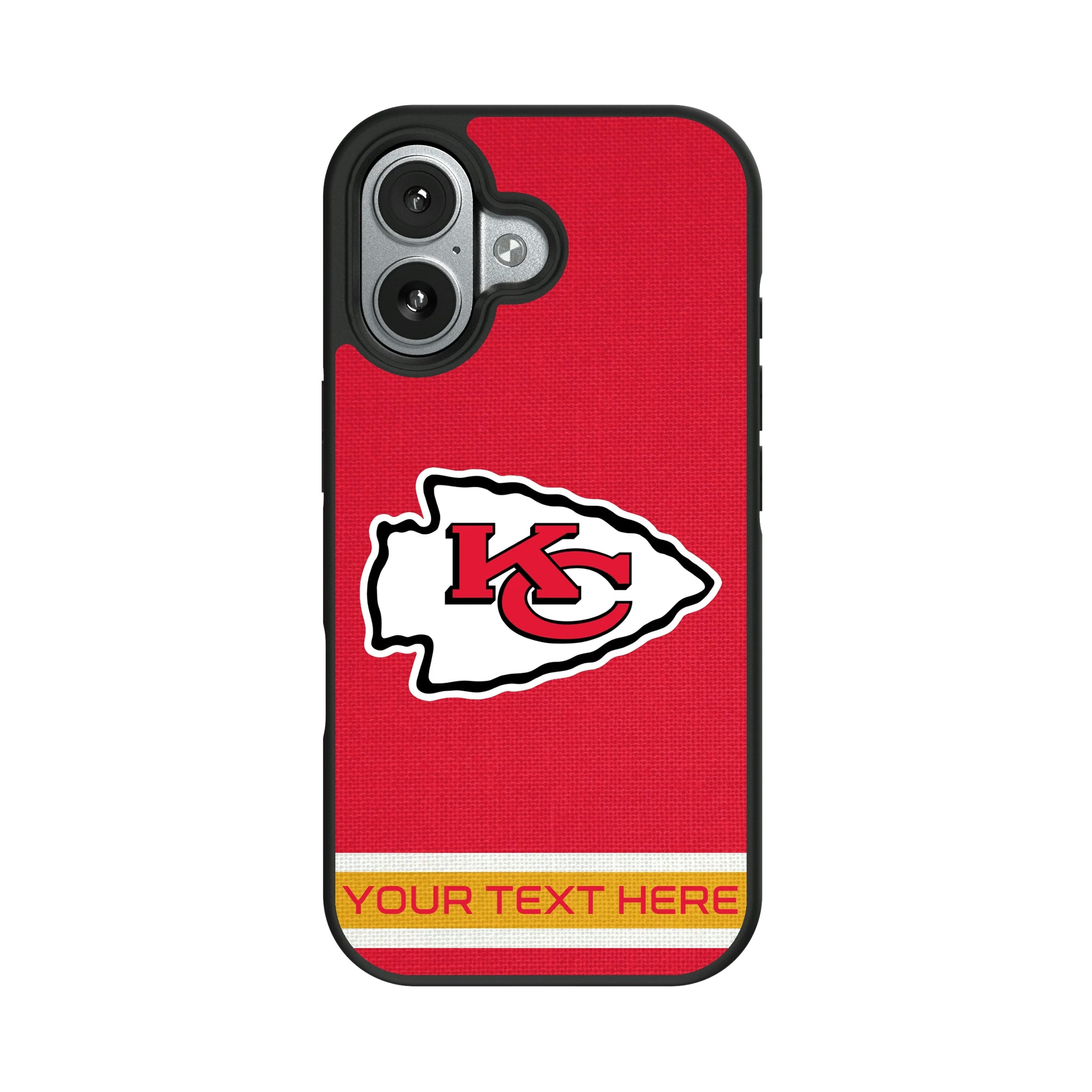 Kansas City Chiefs Personalized Stripe iPhone Bump Phone Case for Apple iPhone#Device_iPhone 17