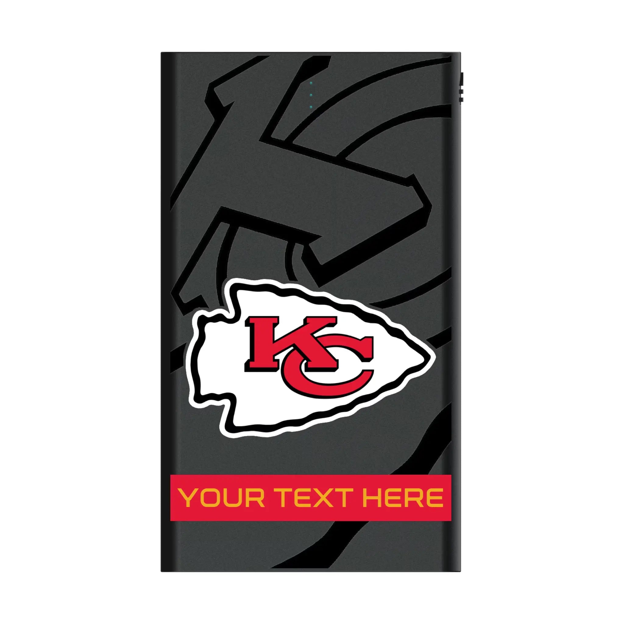 Kansas City Chiefs Personalized Tilt 5000mAh Flat Power Bank