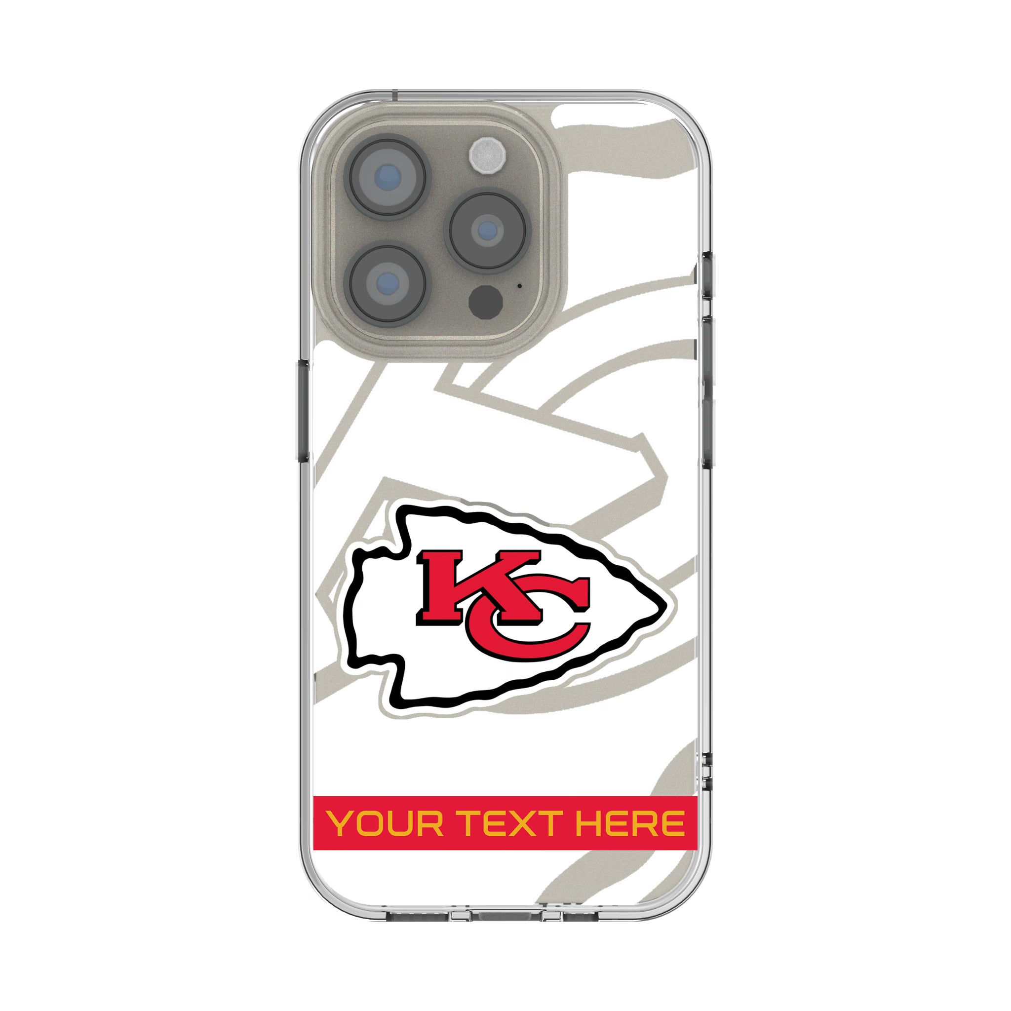 Kansas City Chiefs Personalized Tilt iPhone Clear Phone Case for Apple iPhone