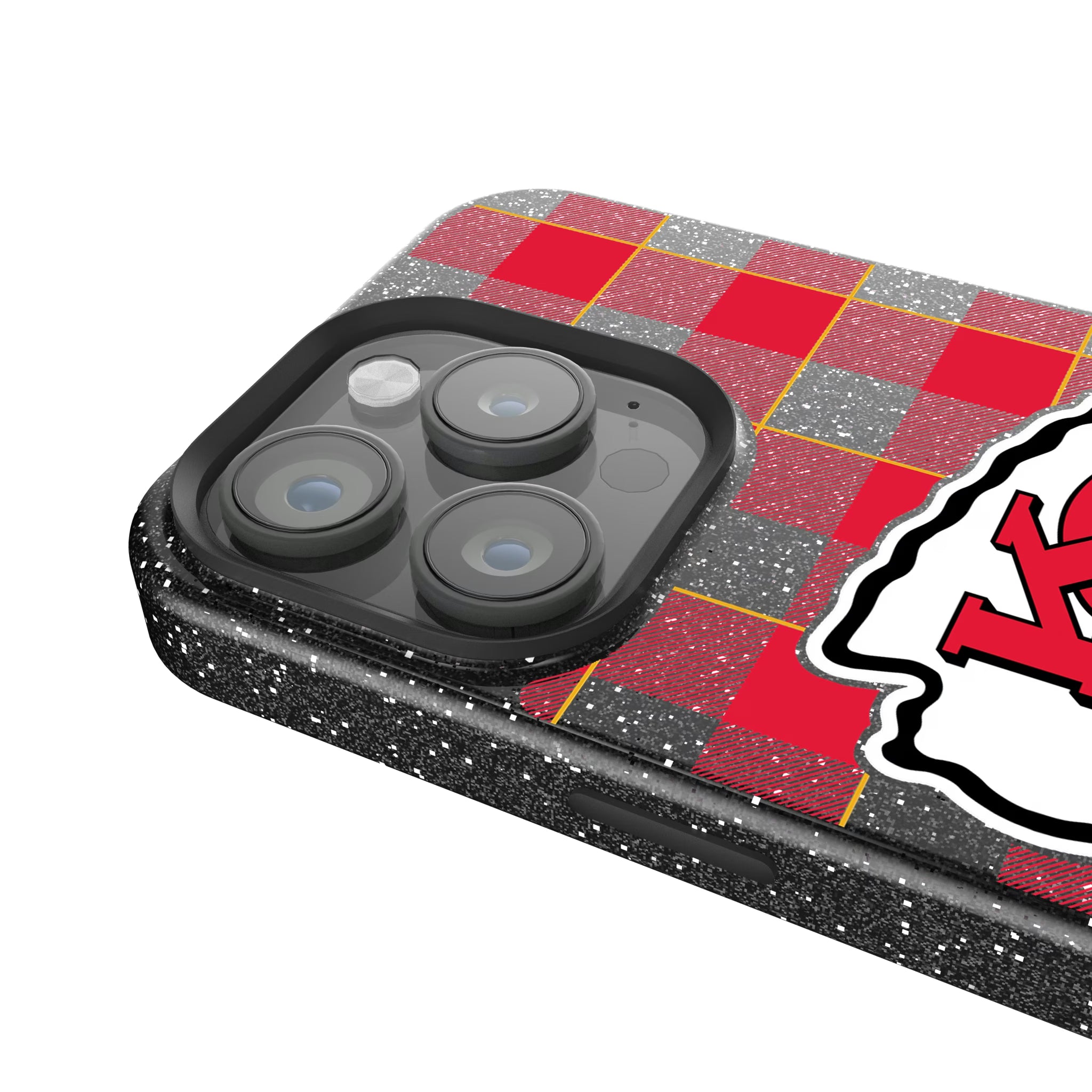 Kansas City Chiefs Plaid iPhone Bling Phone Case for Apple iPhone - Detail