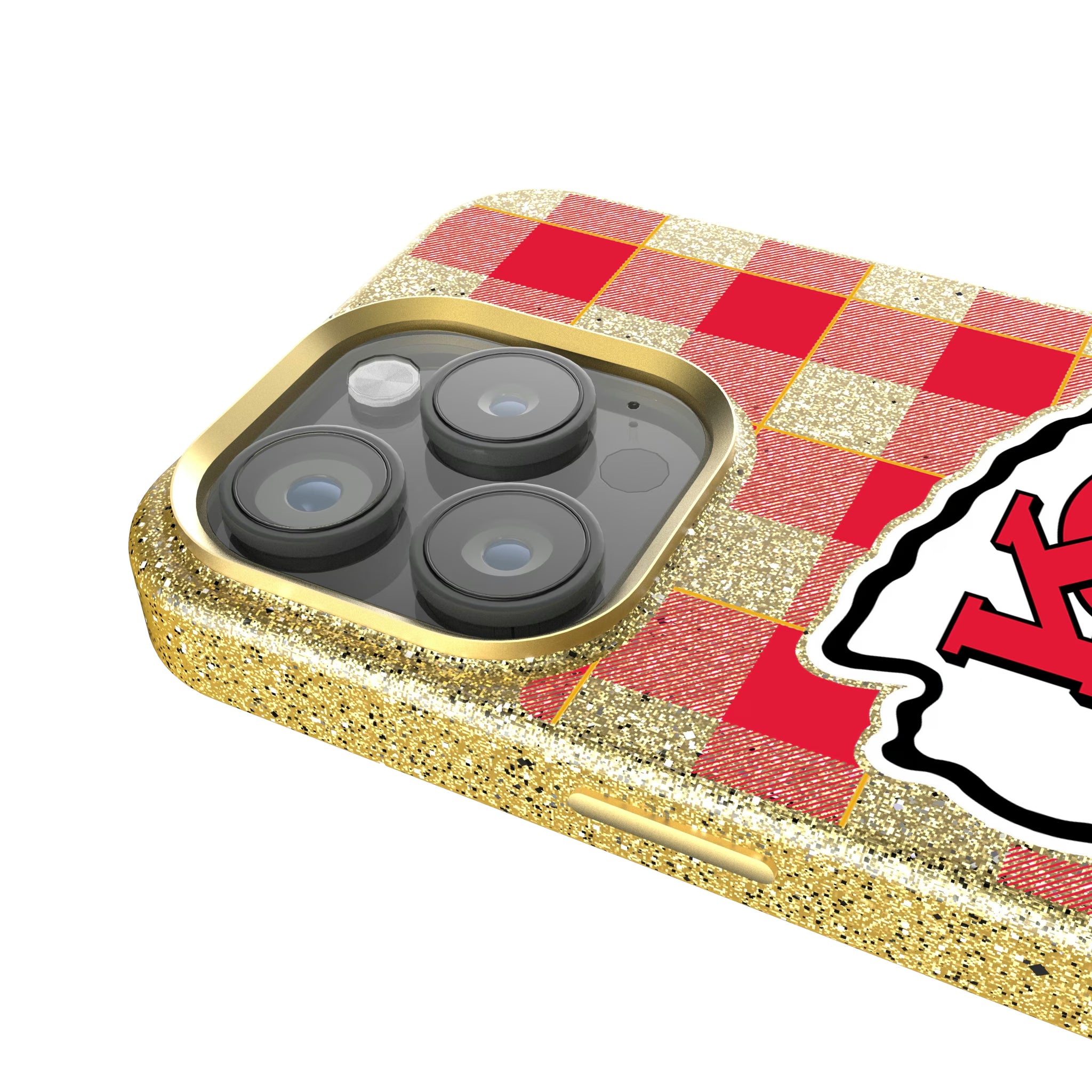 Kansas City Chiefs Plaid iPhone Bling Phone Case for Apple iPhone - Detail