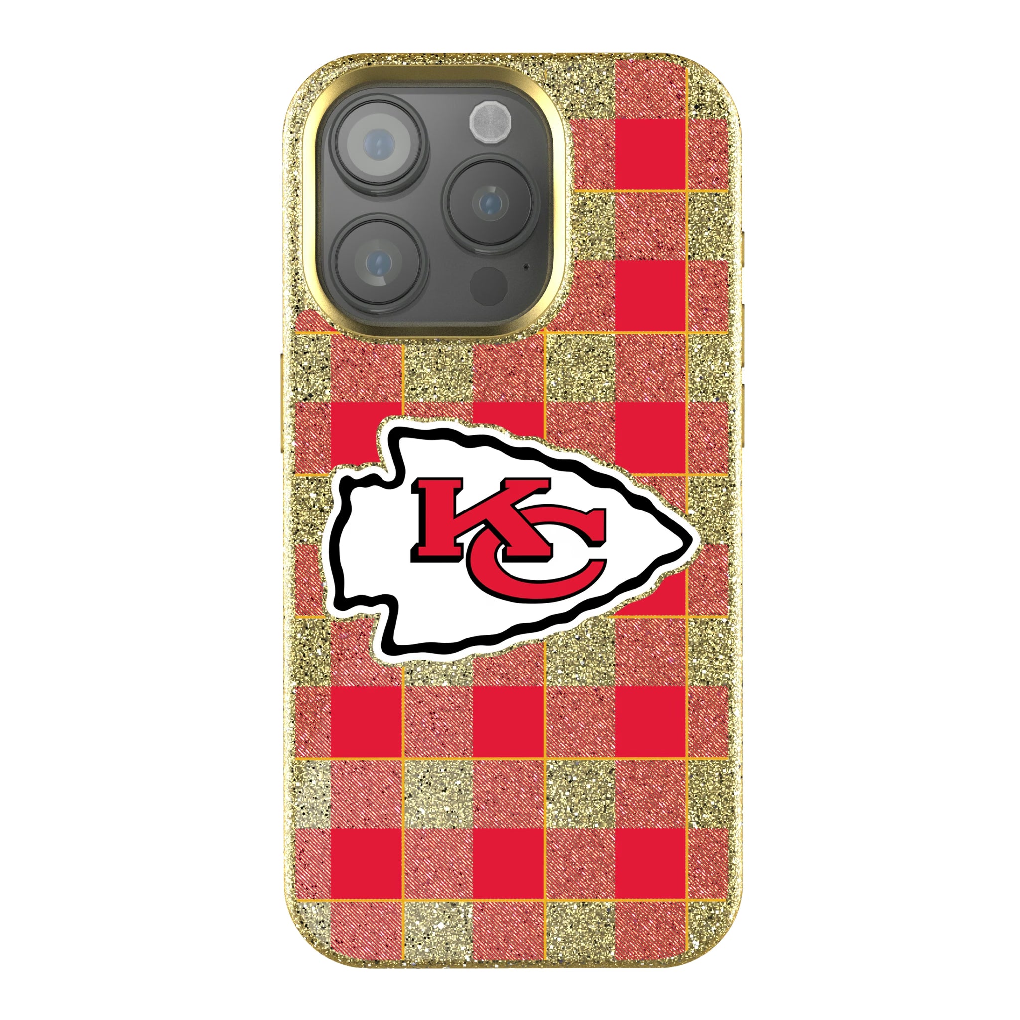 Kansas City Chiefs Plaid iPhone Bling Phone Case for Apple iPhone